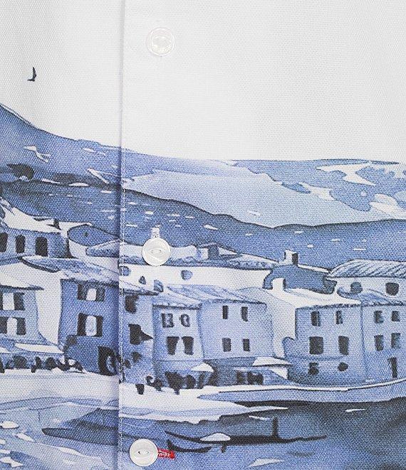 Cremieux Blue Label St. Tropez Short Sleeve Camp Landscape Print Woven Shirt Product Image