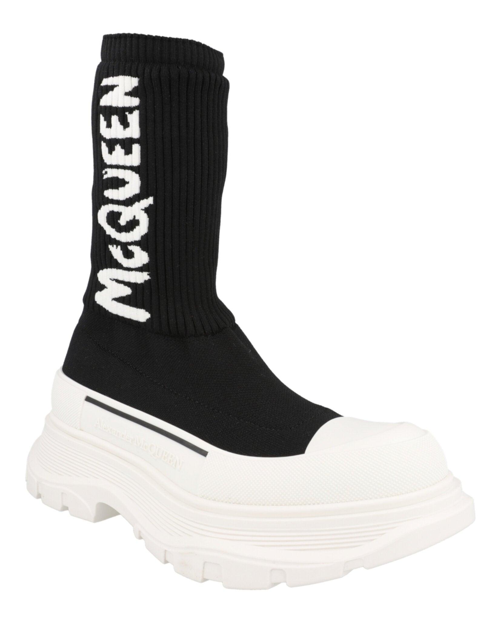 Alexander McQueen Women's Ribbed Tread Slick Boots Product Image