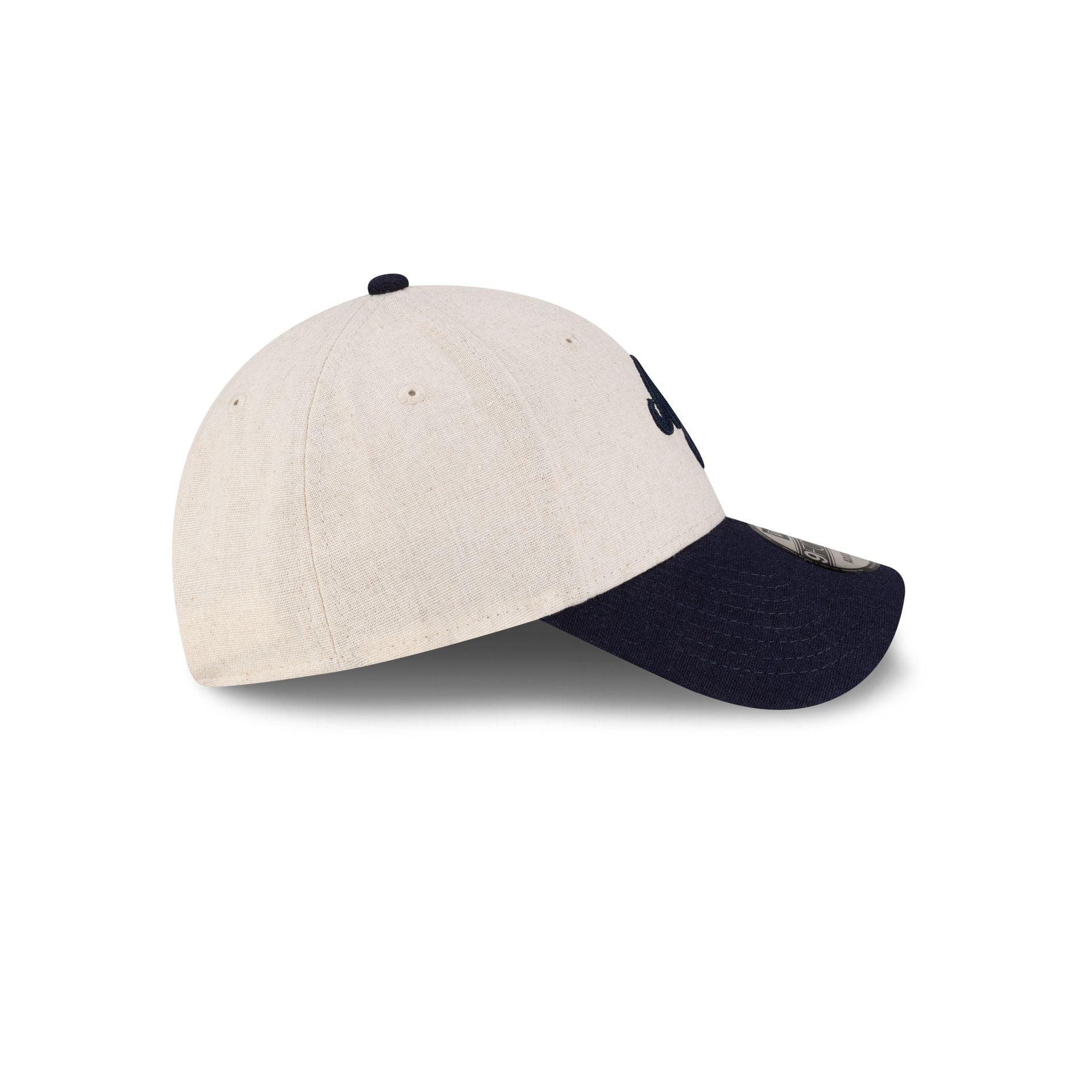 New Era Cap Linen Two Tone Navy 9FORTY Adjustable Hat Male Product Image