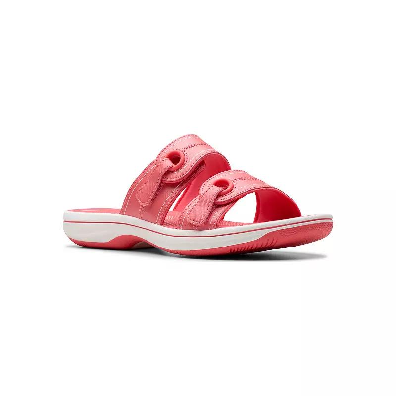 Clarks® Breeze Maye Cloudstepper Women's Flip Flop Sandals, Size: 11, Bright Pink Product Image