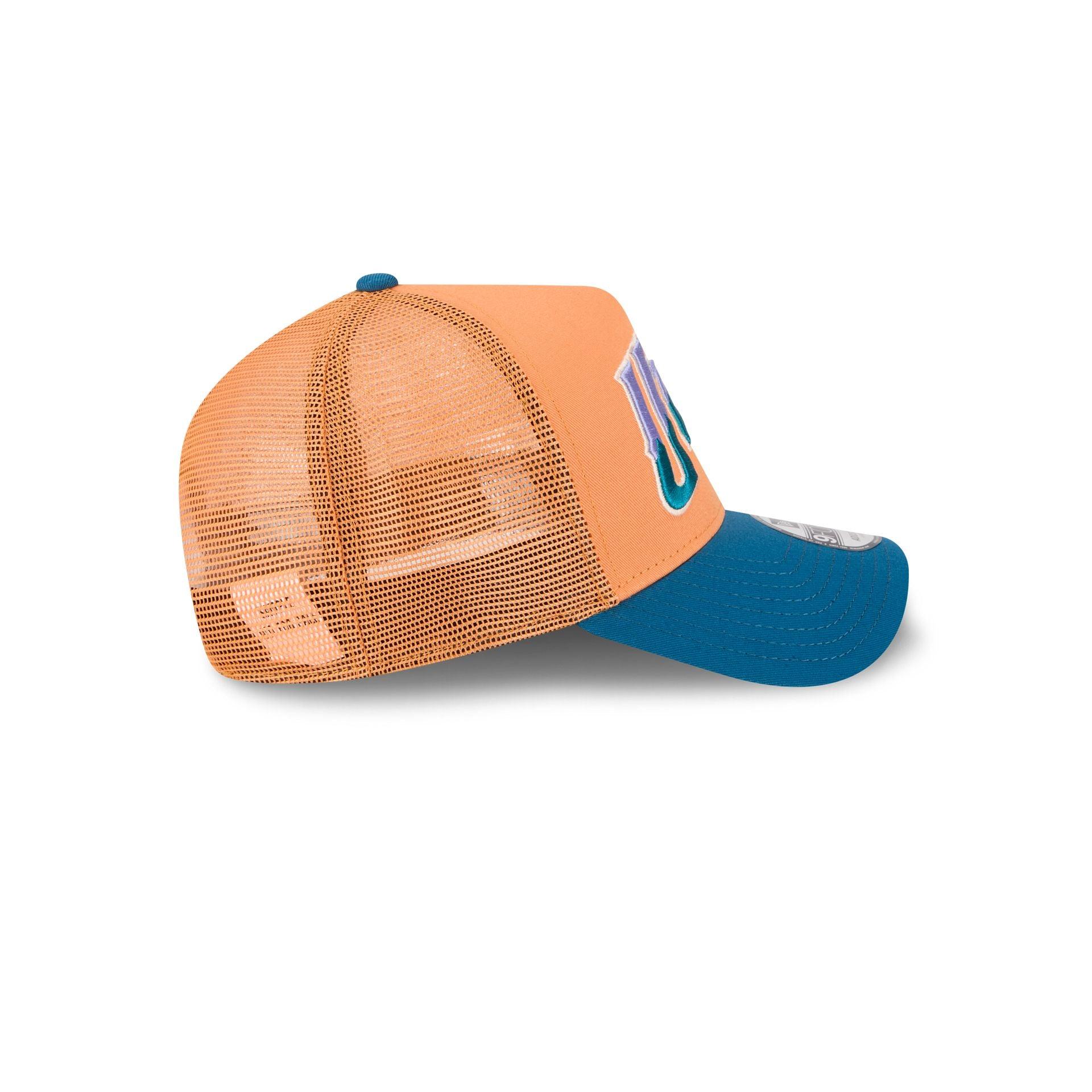Utah Jazz Orange Glaze 9FORTY A-Frame Trucker Hat Male Product Image
