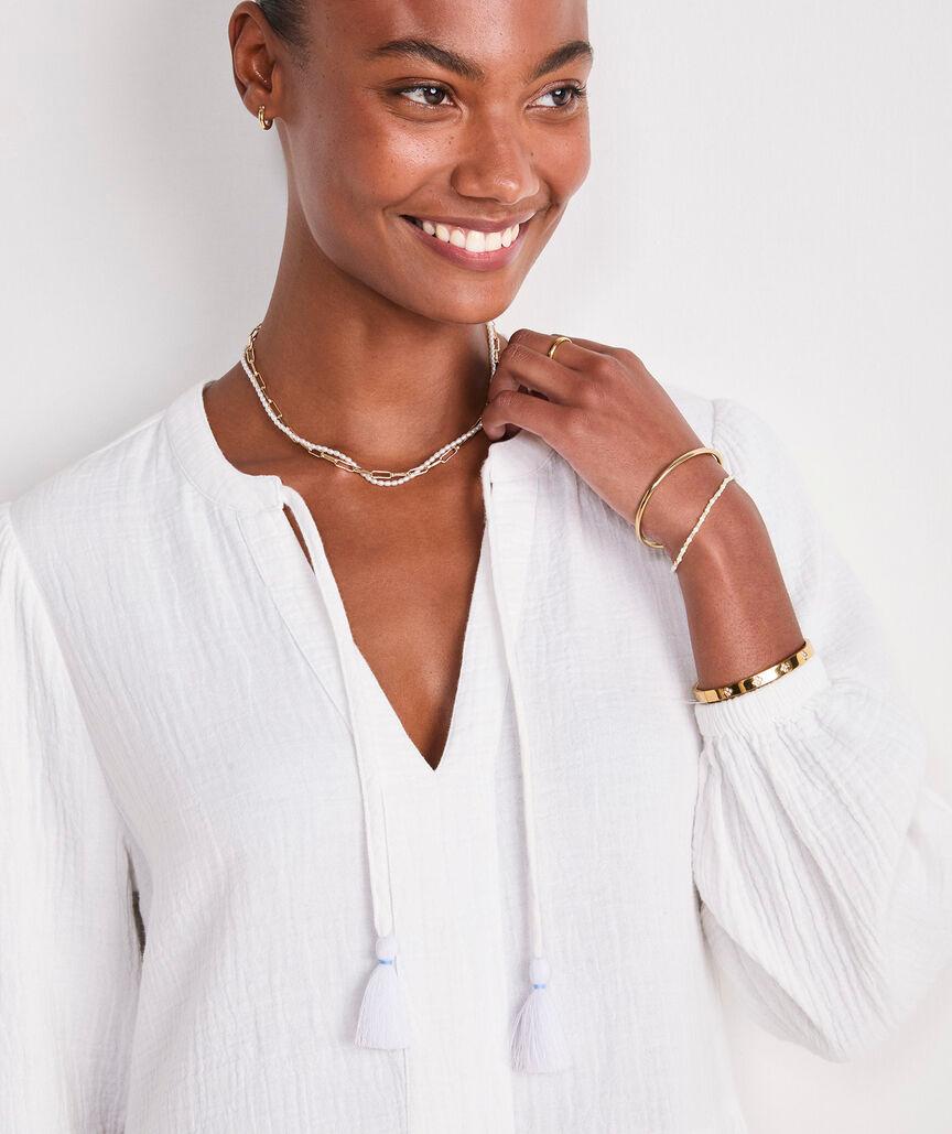 Carter Gauze Tiered Cover-Up Product Image