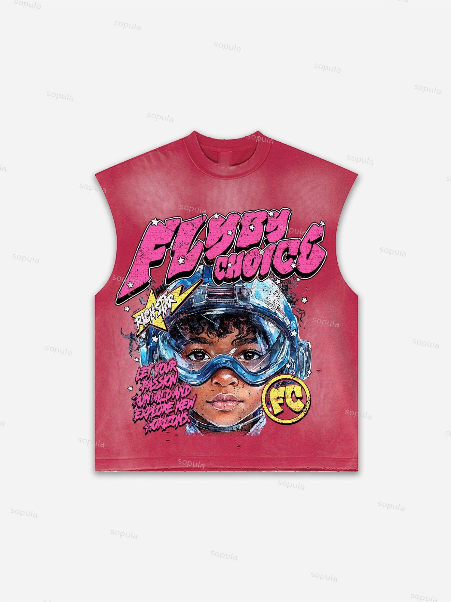 Men's Washed Fly By Choice Graphic Tank Top Product Image