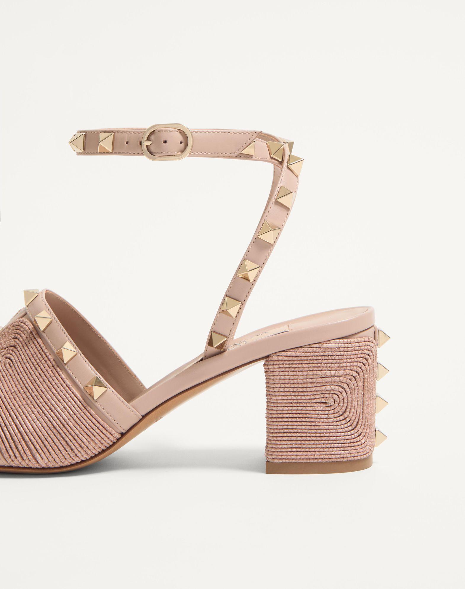 Rockstud Calfskin Sandal With Cornely Embroidery 60Mm Product Image