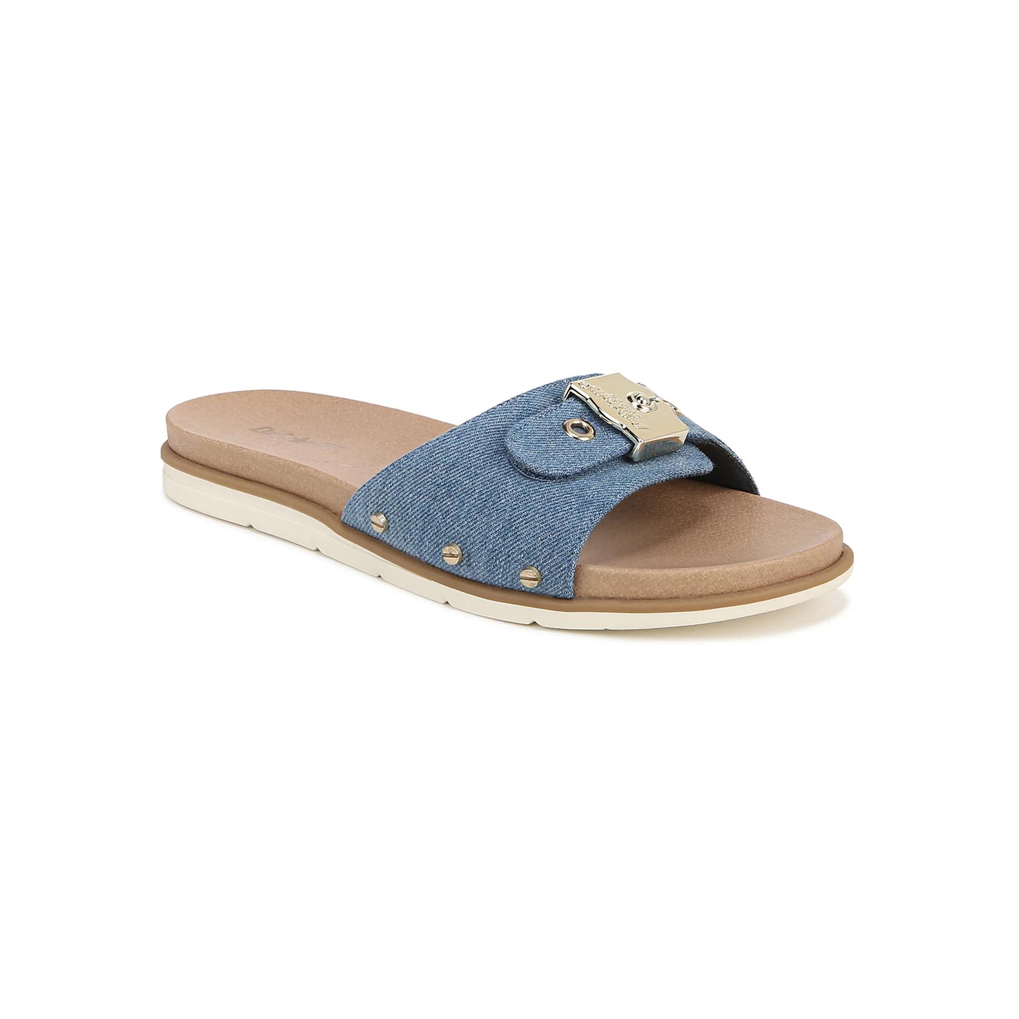 Dr. Scholl's Nice Iconic Women's Slide Sandals, Size: 10, Blue Blue Product Image