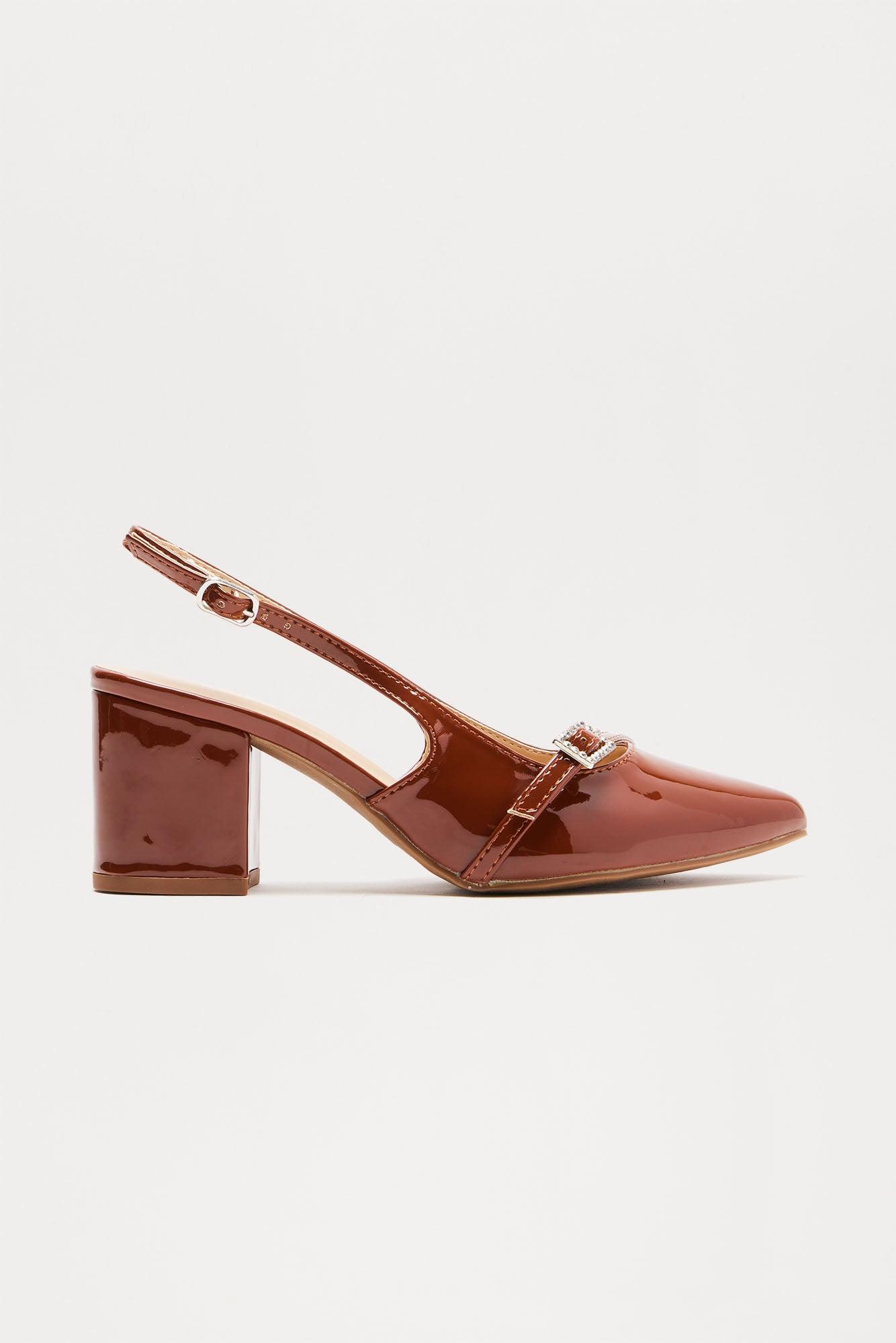 Trace Slingback Pumps - Brown Product Image