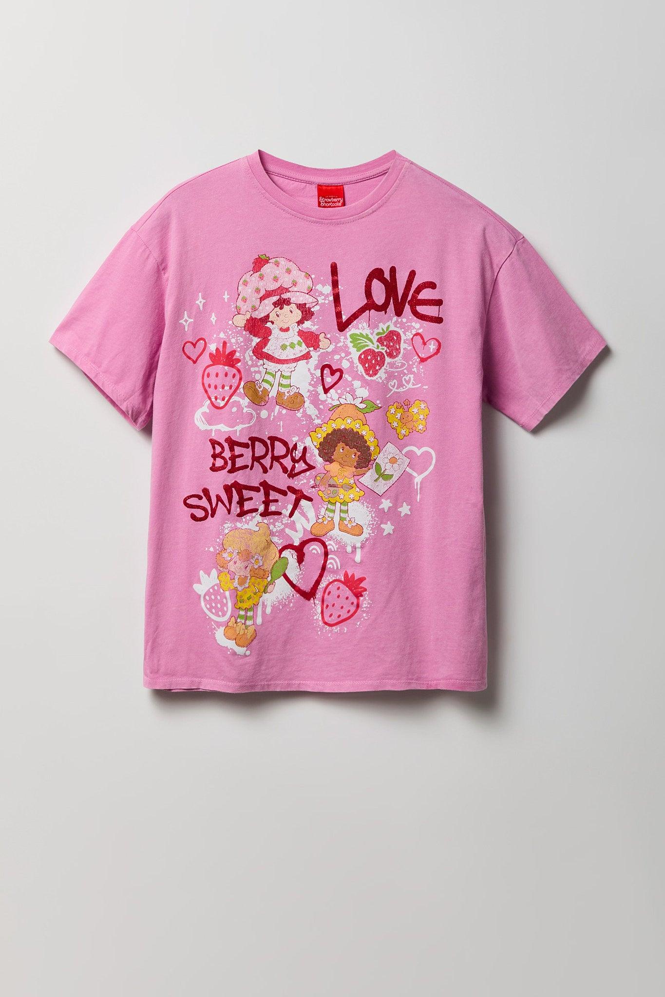 Strawberry Shortcake Graphic Boyfriend T-Shirt Female Product Image