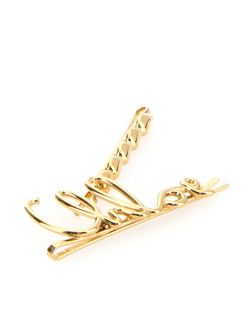 CHLOÉ Iconic Hair Clips Accessories In Metallic Product Image