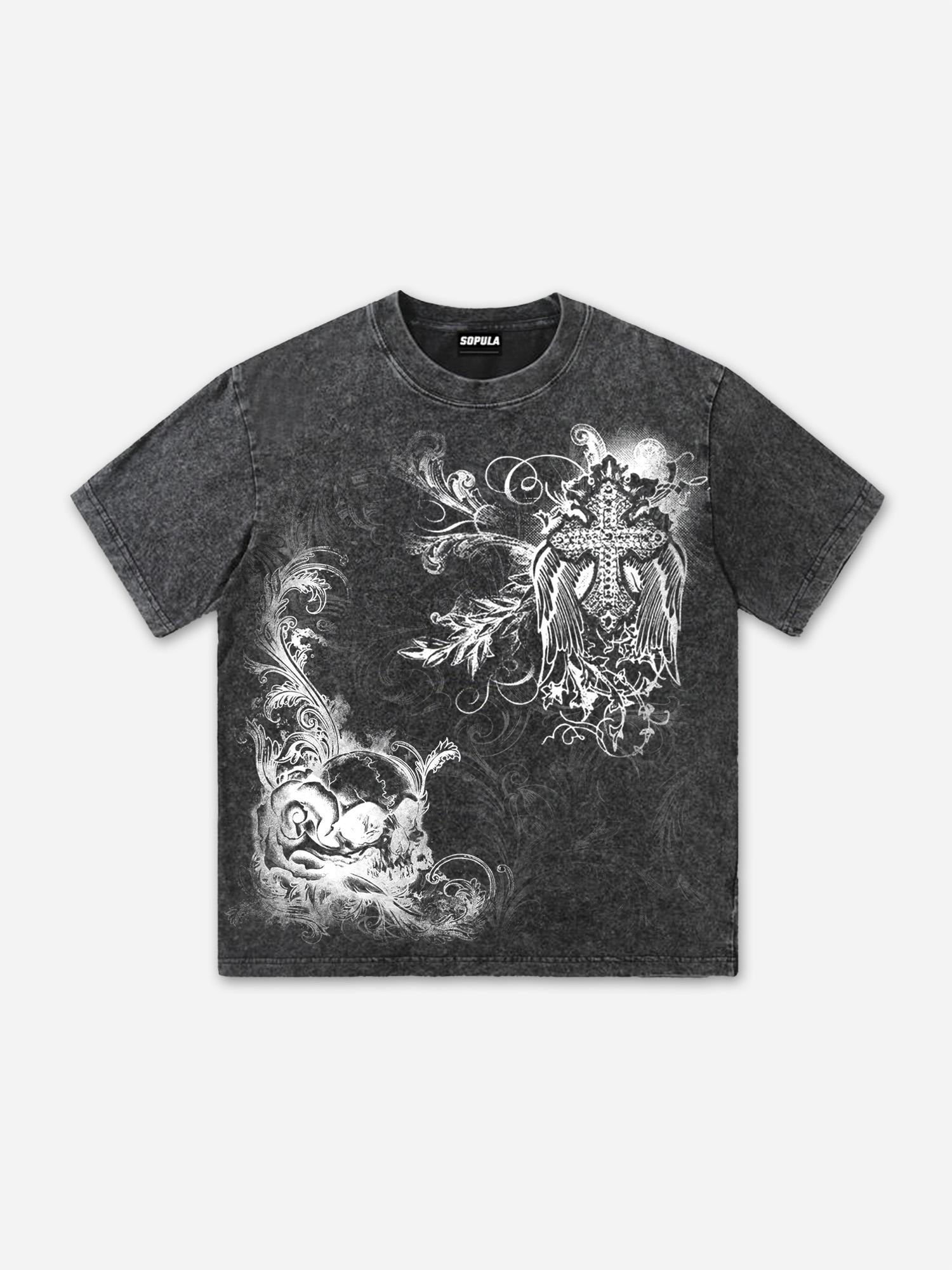 Sopula Retro Fly Rich 2019 Graphic Washed Pullover Hoodie Product Image