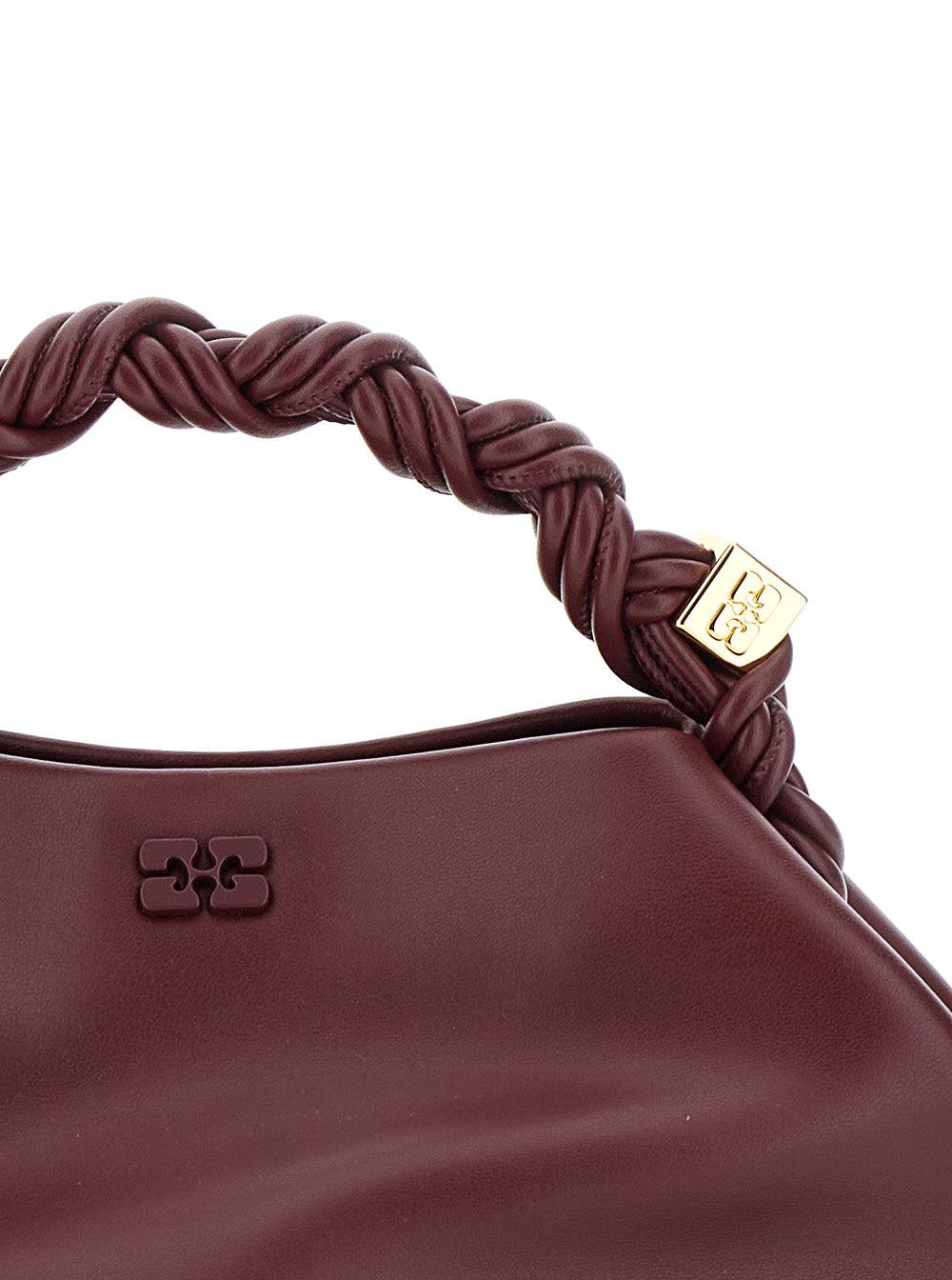 GANNI Bordeaux Mini Bou Handbag In Red Product Image