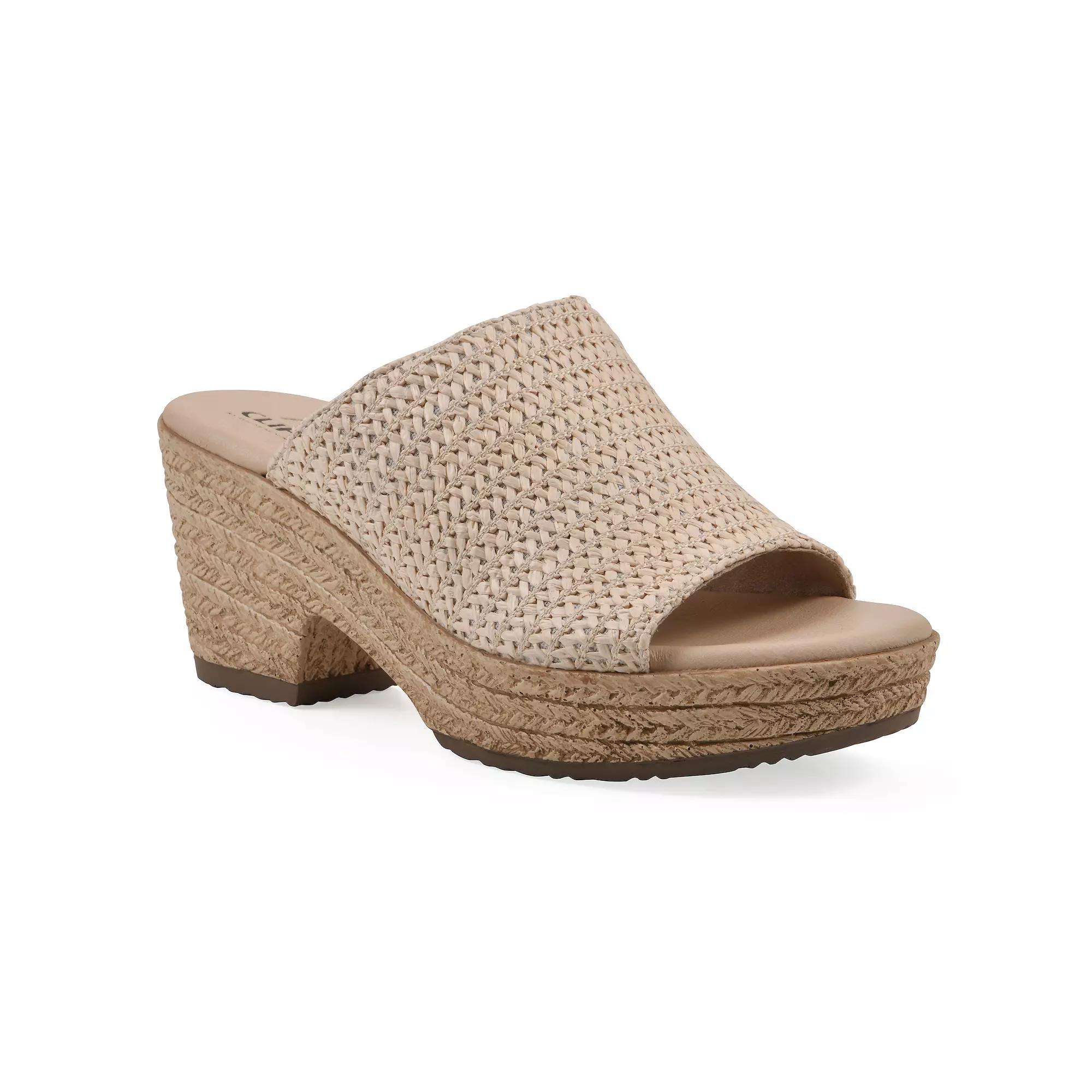 Cliffs by White Mountain Biando Women's Wedge Sandals, Size: 8 Medium, Natural Raffia Product Image