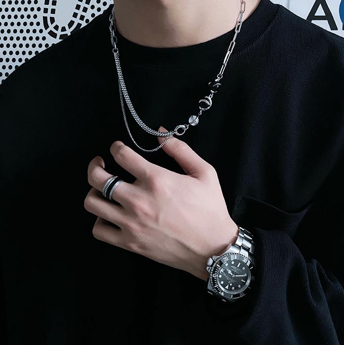 GHOST MULTI LAYER CHAIN NECKLACE Product Image