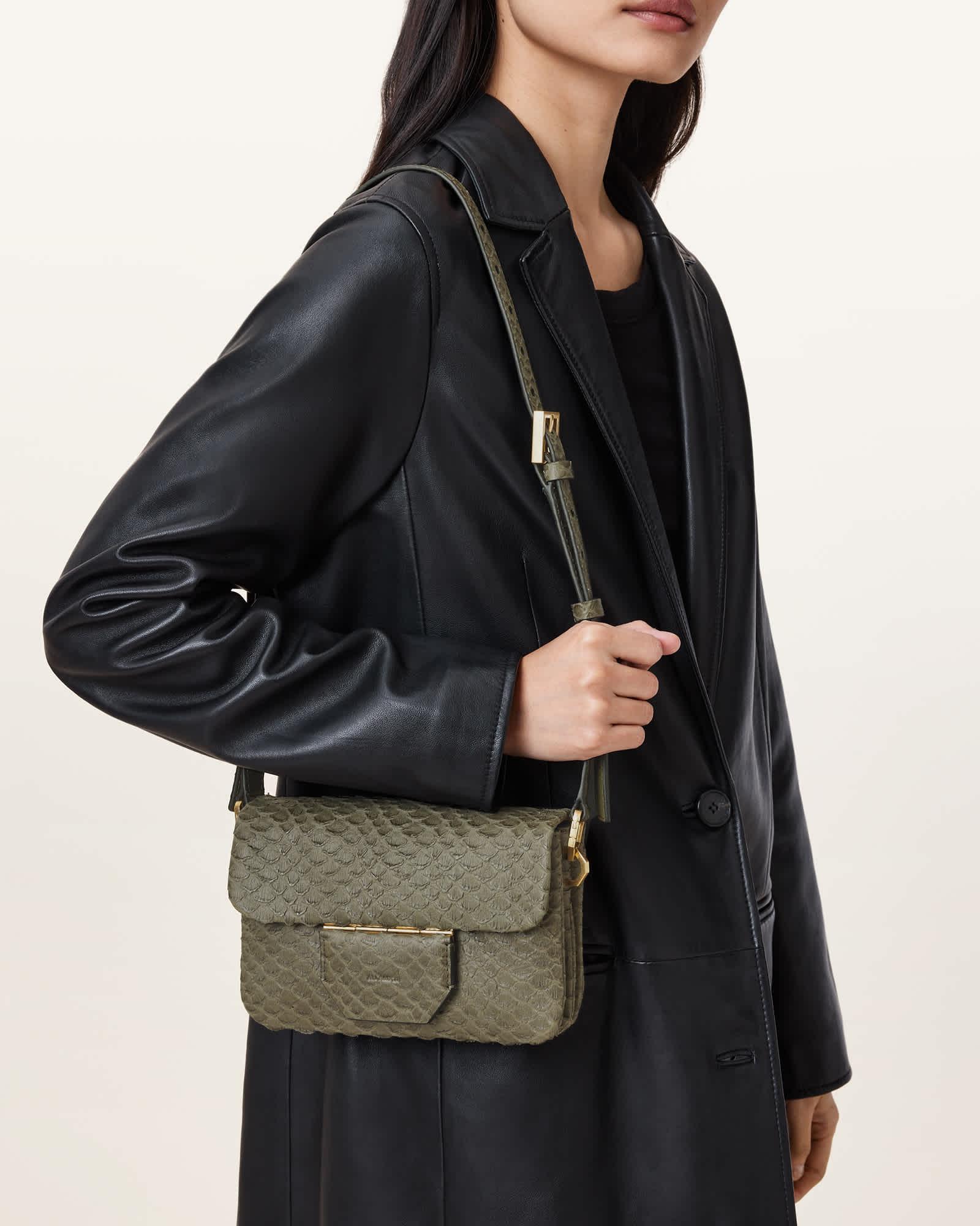 Jupiter Snake Effect Leather Crossbody Bag Product Image