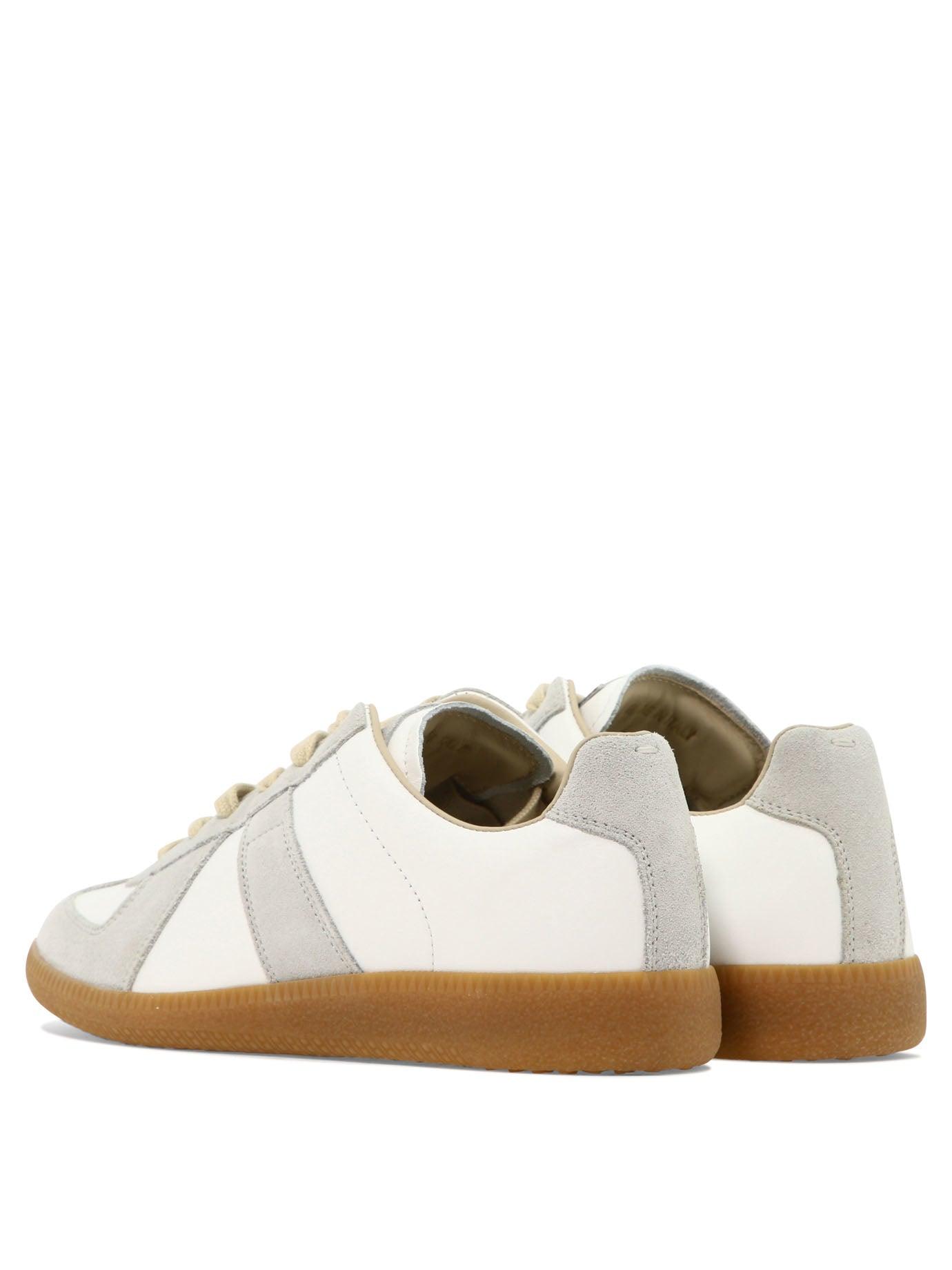 MAISON MARGIELA Replica Leather And Suede Sneakers In White Product Image