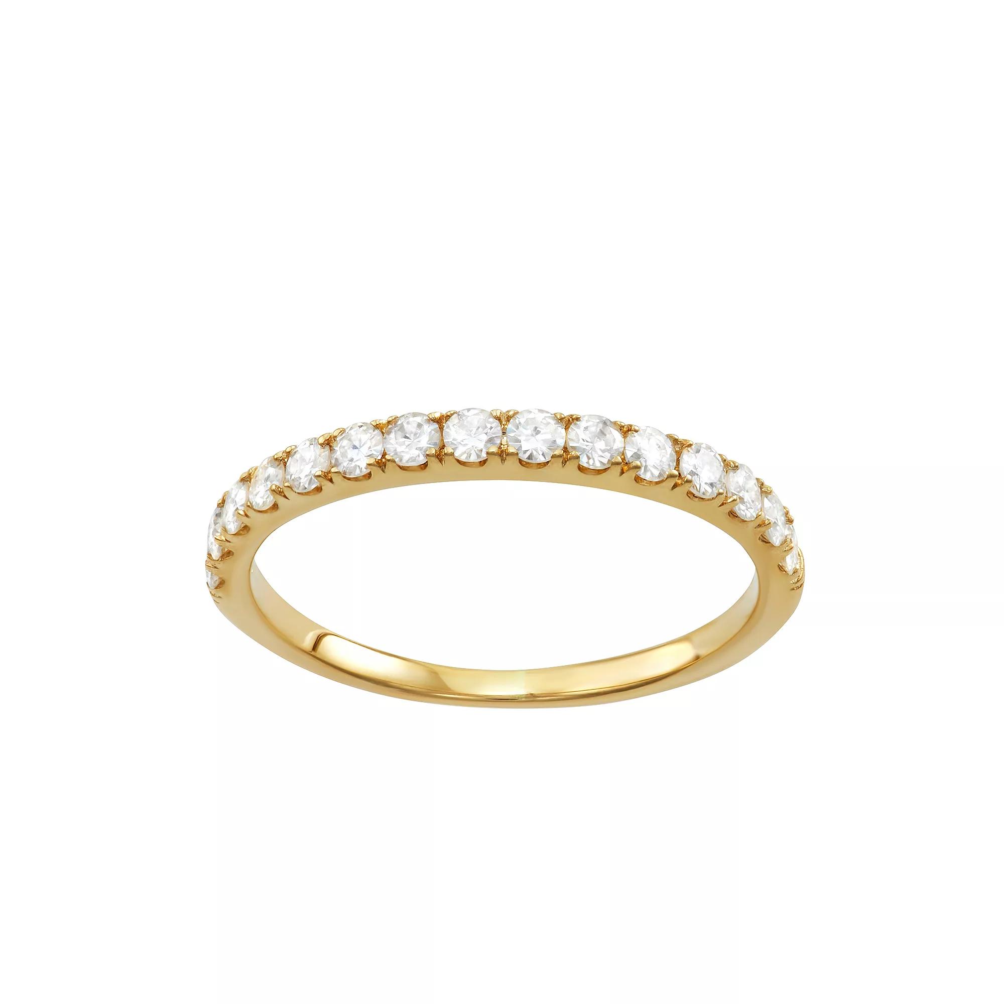 Charles & Colvard 14k Gold 1/2 Carat T.W. Lab-Created Moissanite Wedding Band, Women's, Size: 9 Product Image