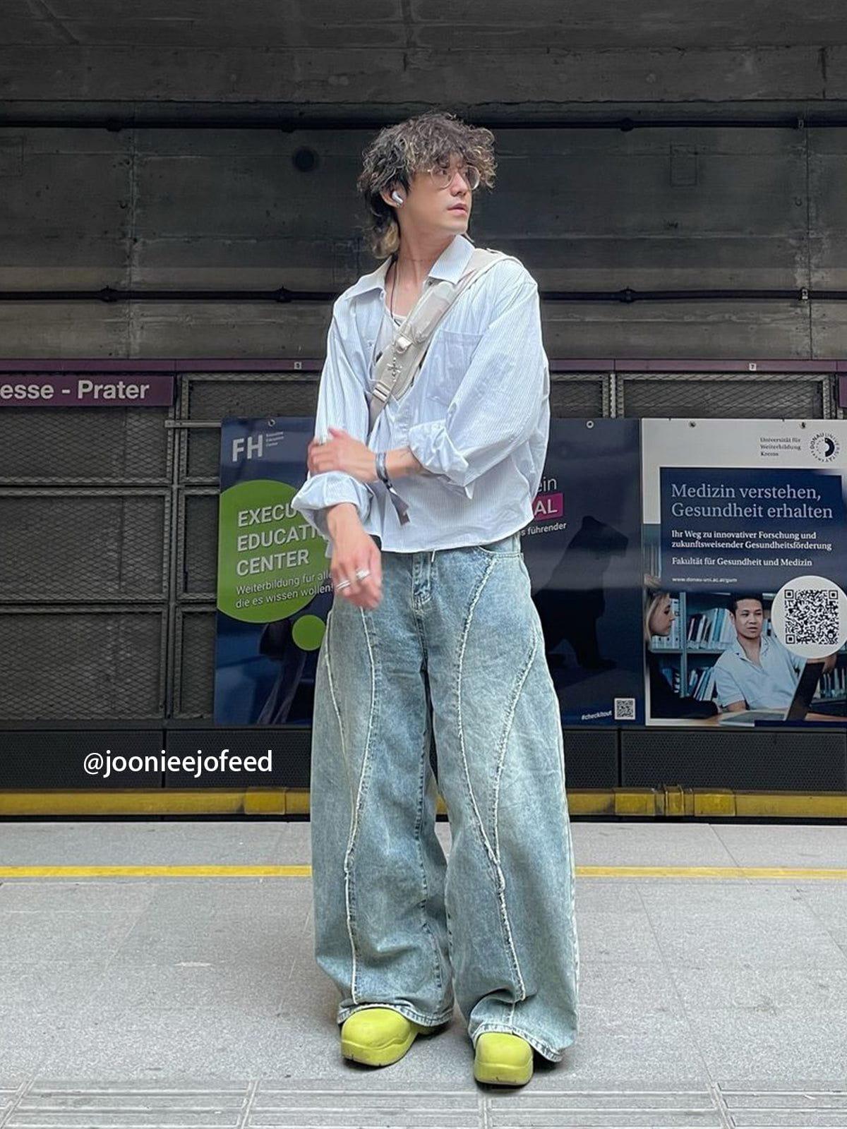 Aelfric Eden Baggy Fringe Jeans Product Image