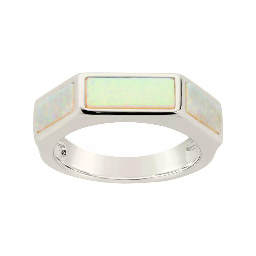 MC Collective Stone Accent Stacking Ring, Womens Silver Tone Product Image