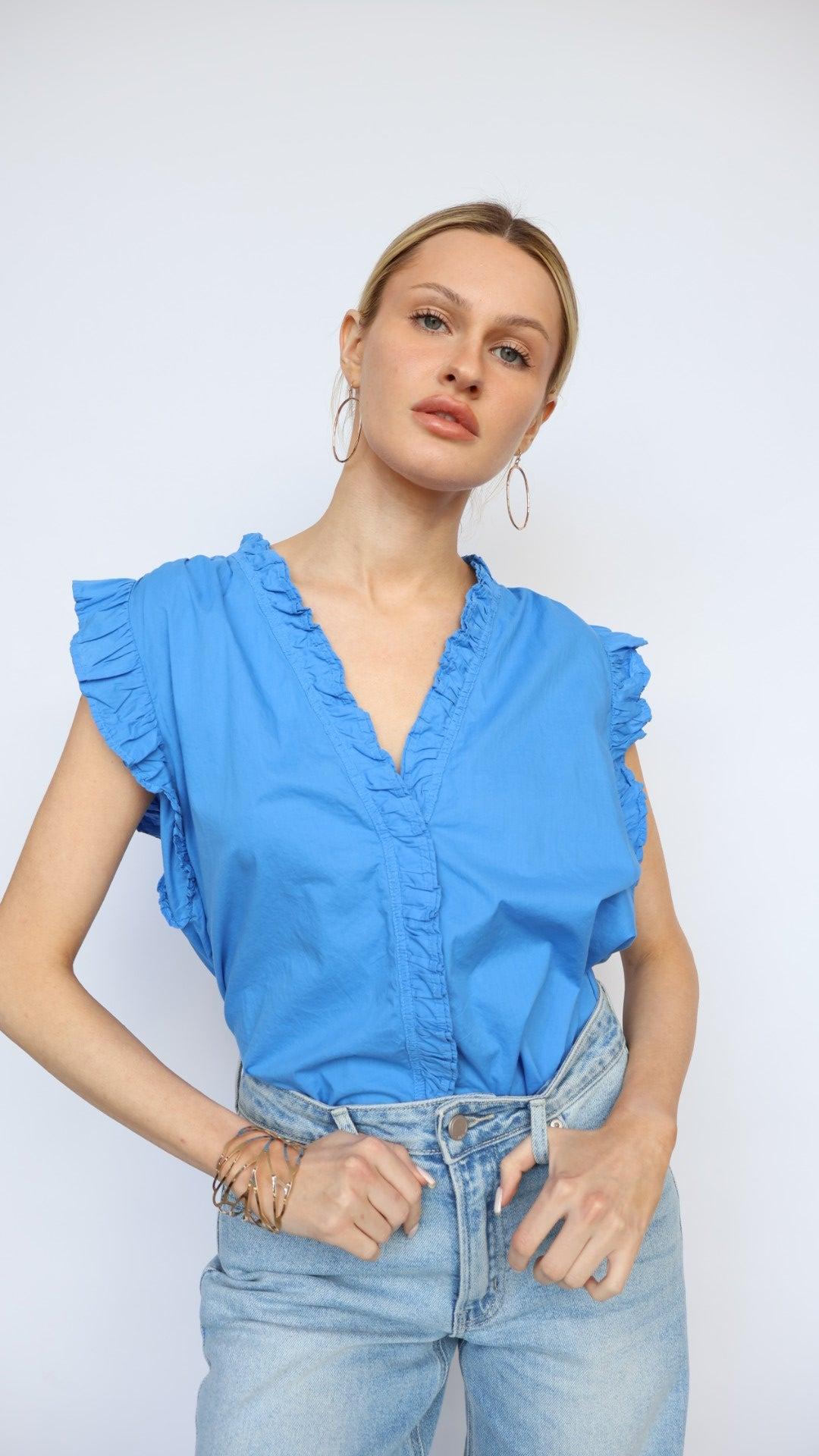 Ellie Ruffle Detail Top Product Image