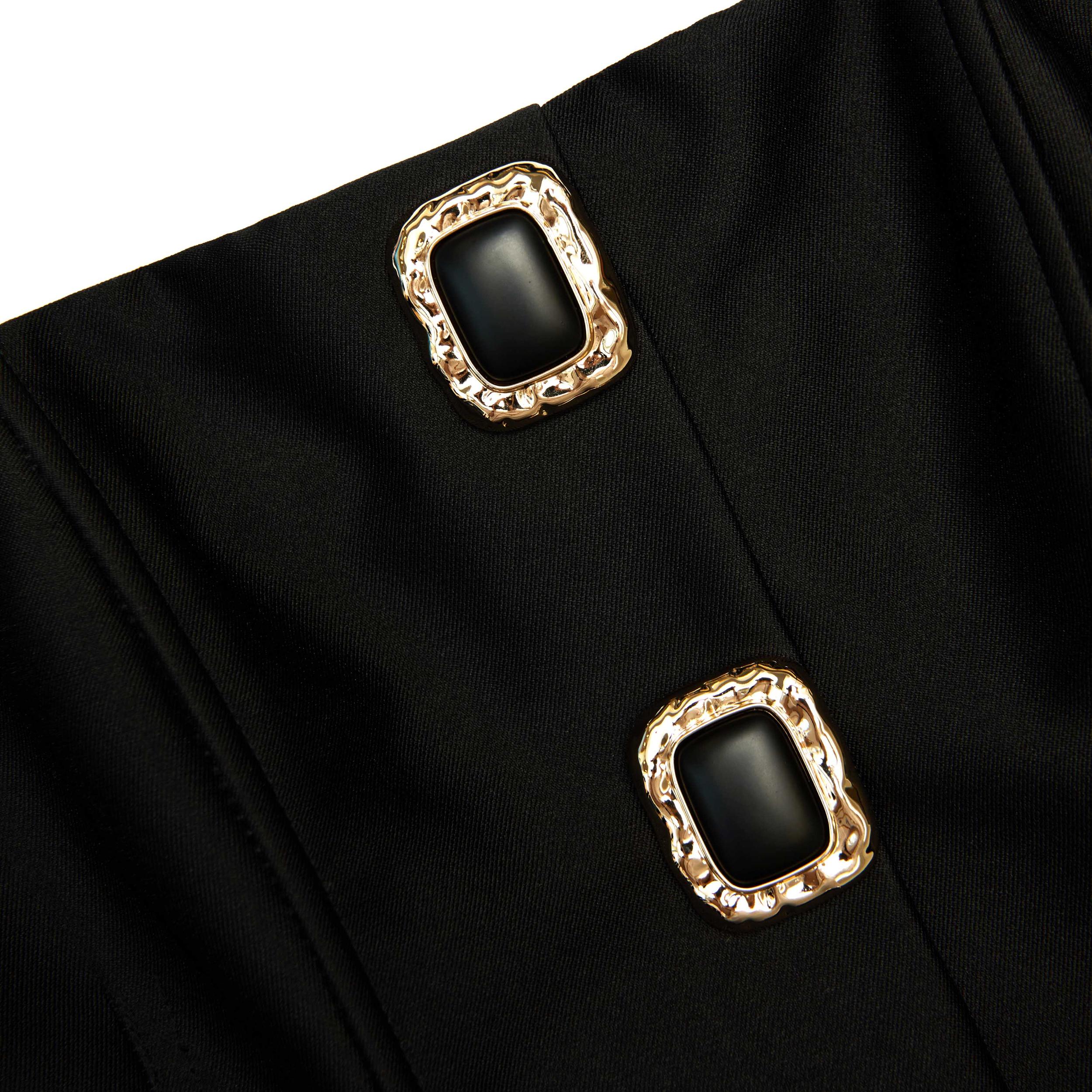 Black Taffeta Bandeau Top Product Image