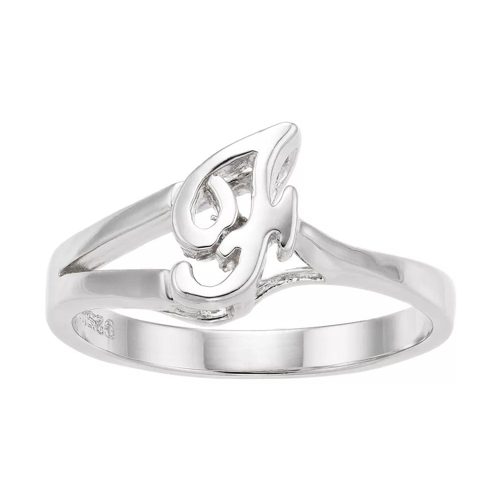 Traditions Jewelry Company Sterling Silver Initial Ring, Womens Product Image