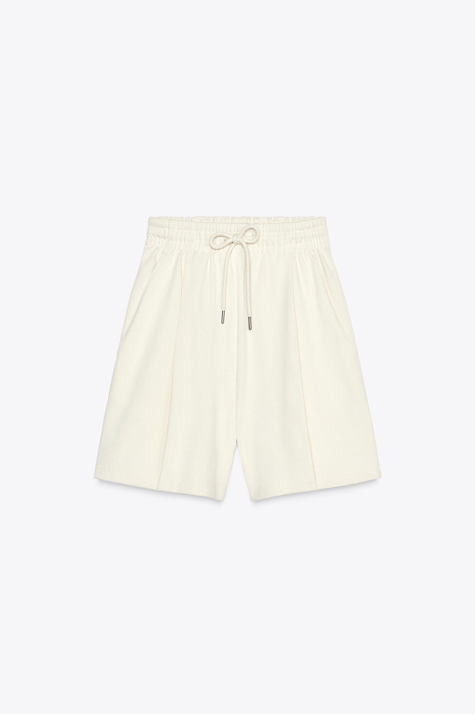 TEXTURED WEAVE PLEATED SHORTS Product Image