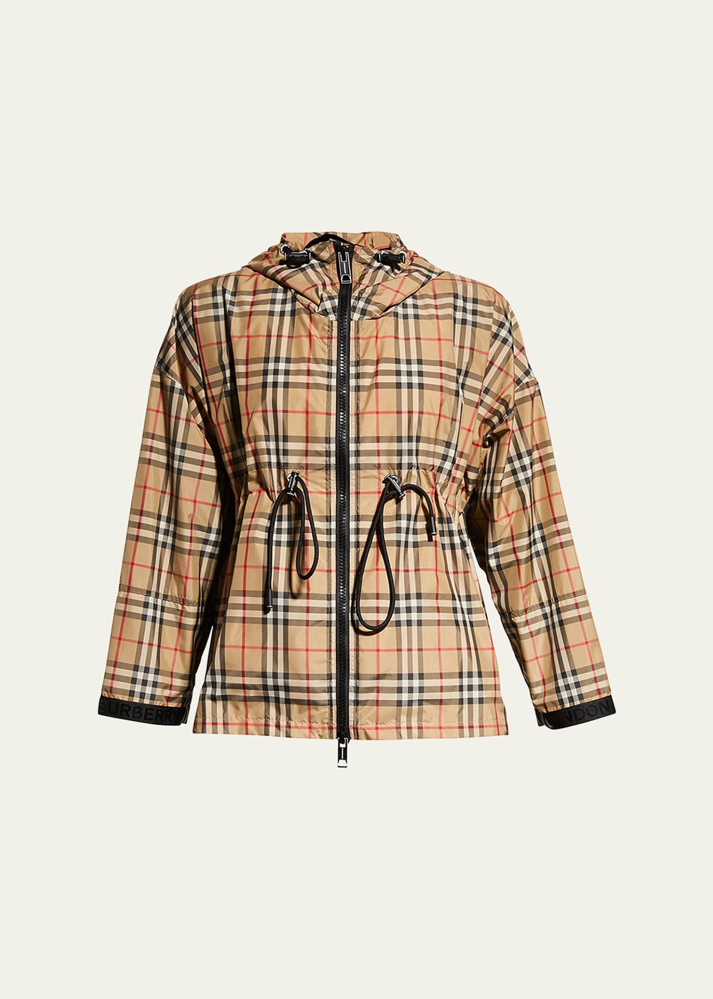 Logo Tape Vintage Check Hooded Jacket Product Image