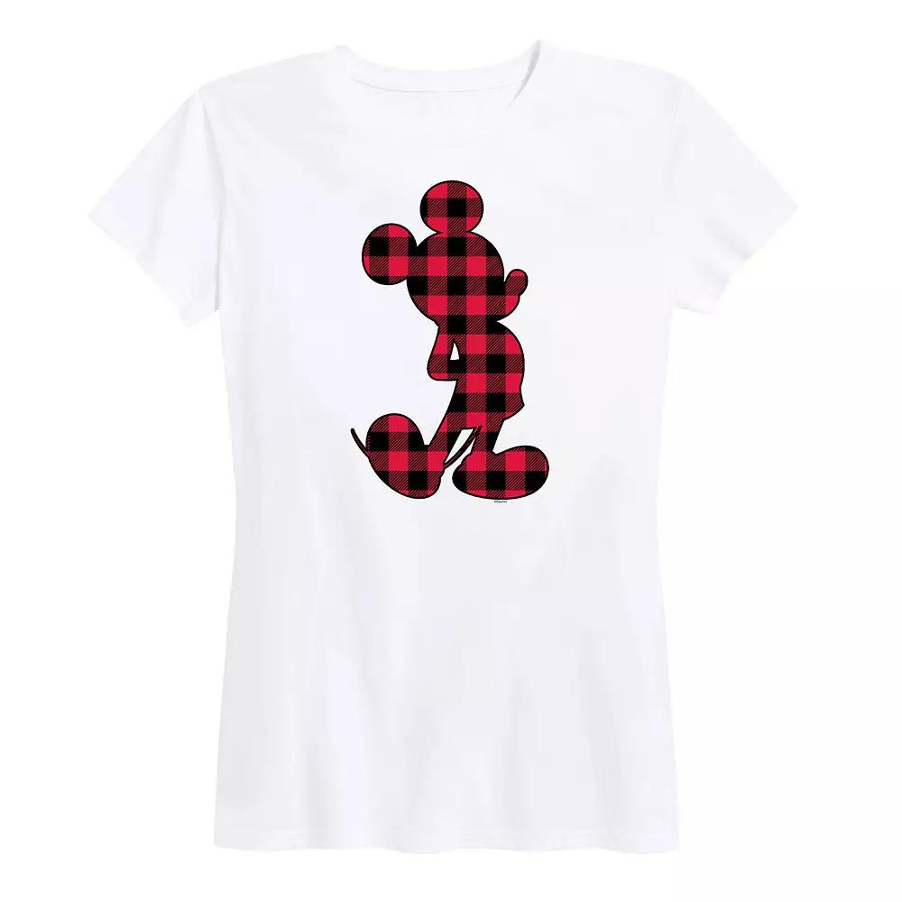 Disney's Mickey Mouse Women's Plaid Graphic Tee,  Product Image
