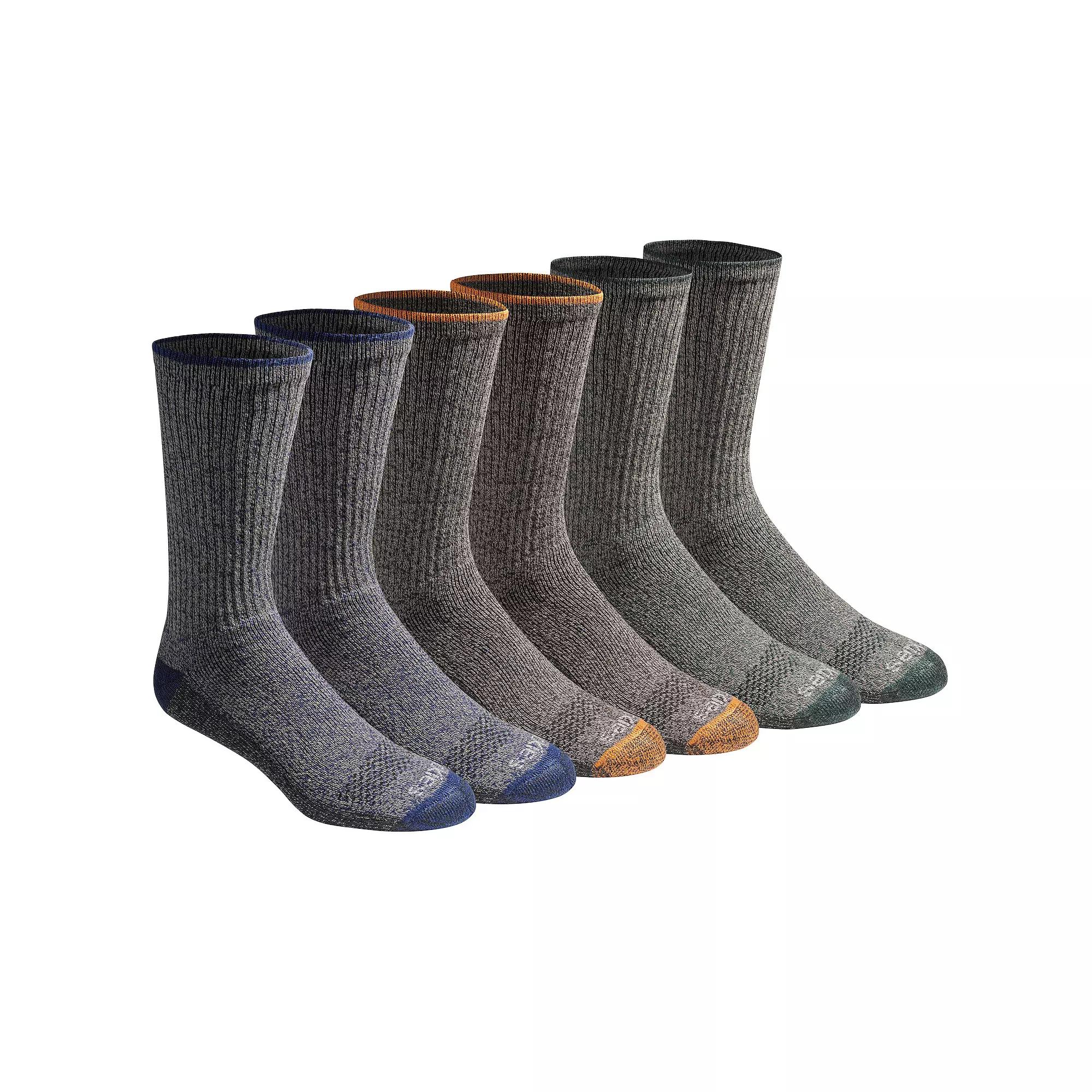 Dickies Men's Big & Tall Moisture Control Crew Socks 6pk - White 12-14 Product Image