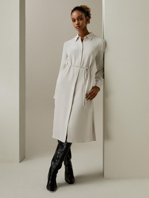 Rope Tie Plain Drape Dress Product Image