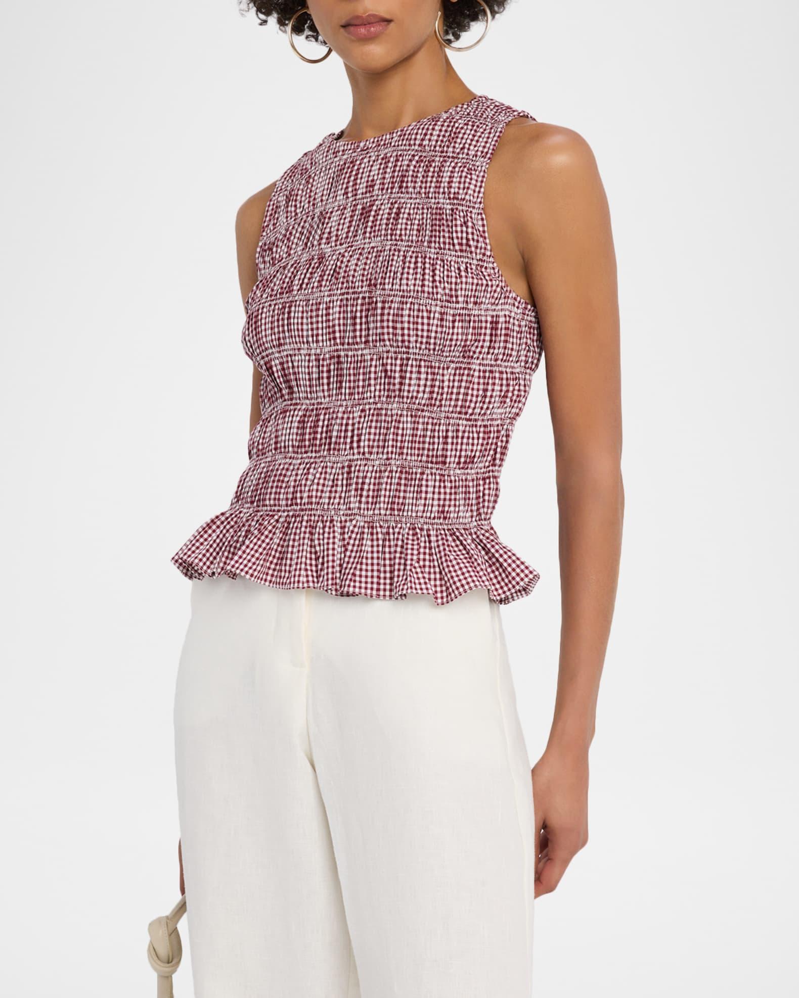 Heidi Gingham Smocked Top Product Image