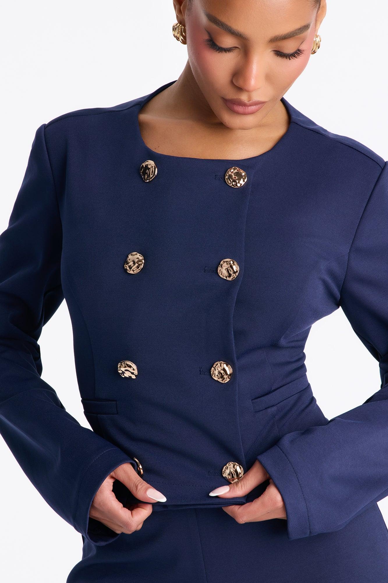 Sandra Blazer Pant Set - Navy Female Product Image