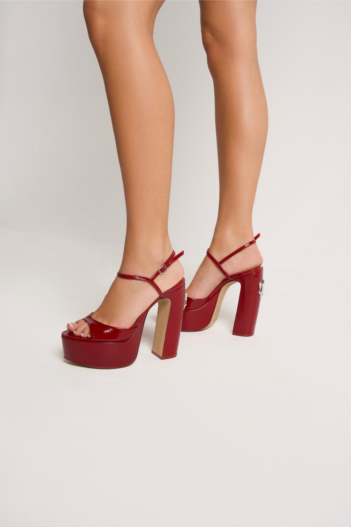 Fire Crinkle Patent Leather Red Product Image