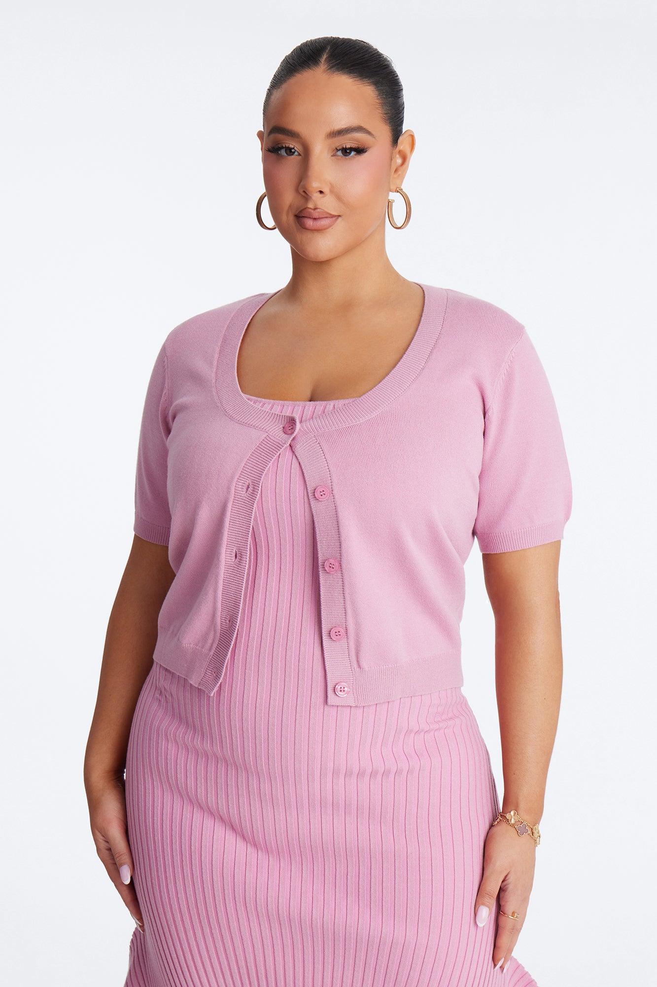 Rare Catch Ribbed Midi Dress Set - Mauve Female Product Image