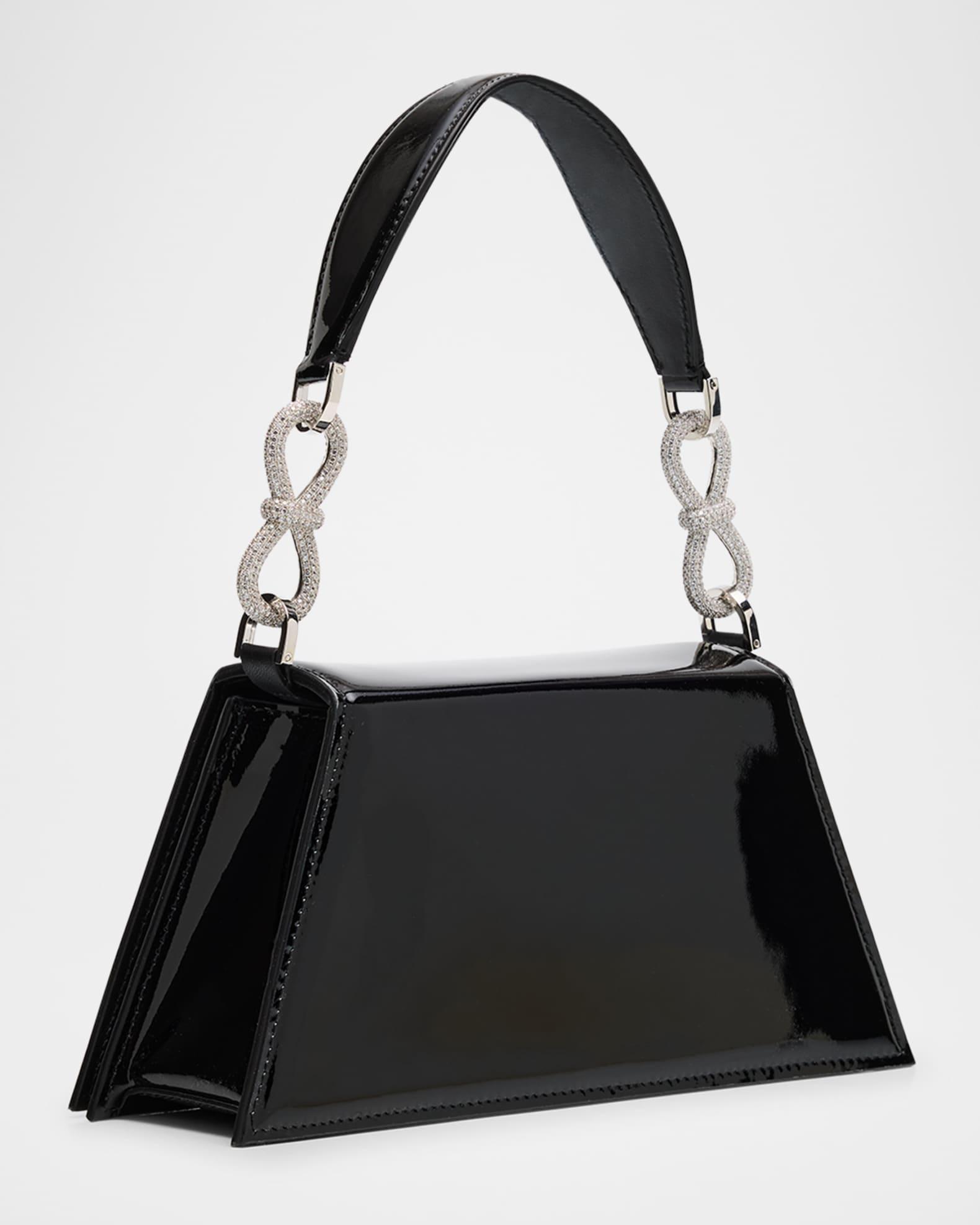 Samantha Double Bow Patent Leather Shoulder Bag Product Image