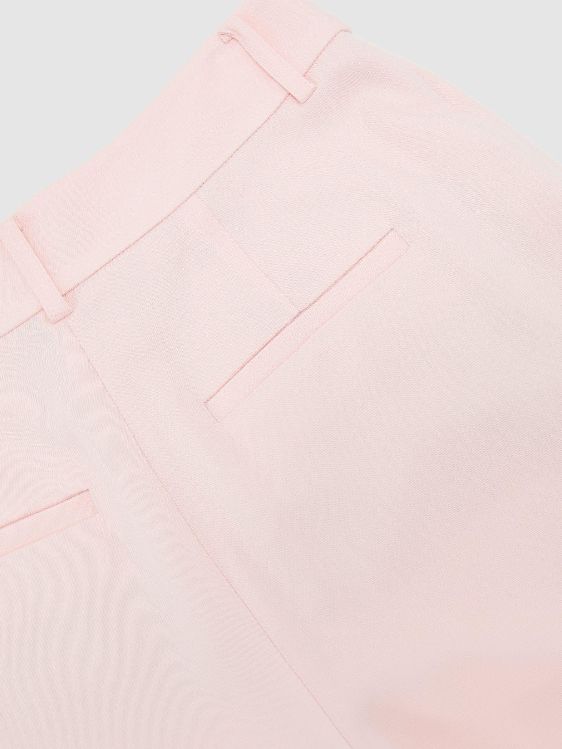 Tipped Wide-Leg Belted Jumpsuit in Pink Product Image