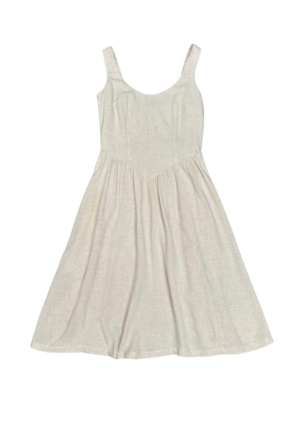 Agnes dress in Oat Linen Product Image