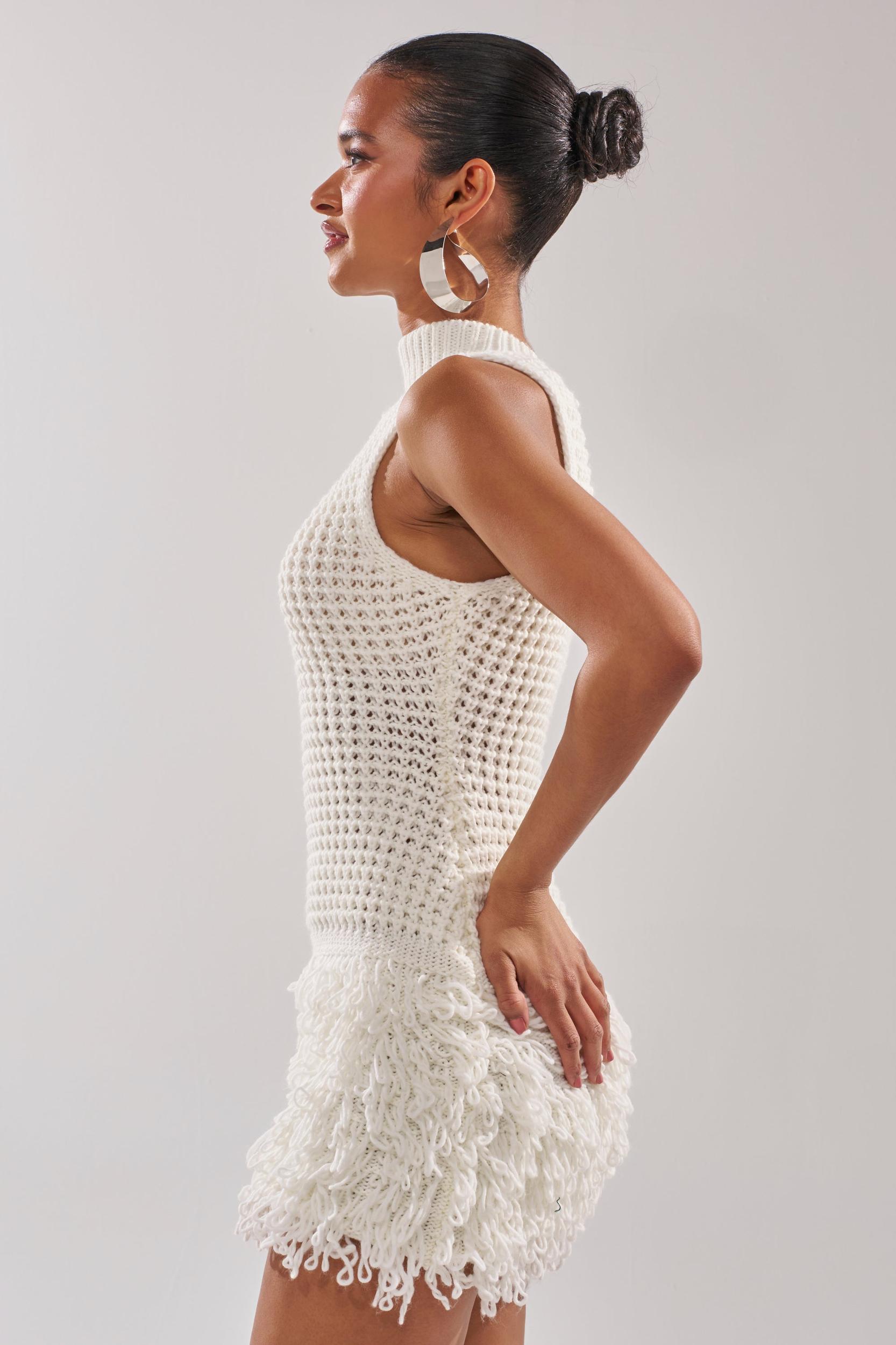 CROCHET CUTIE MINI DRESS Product Image