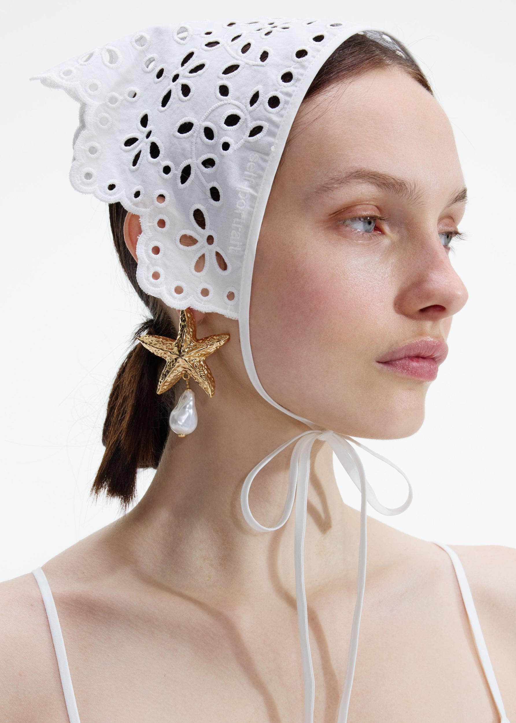 Mottled Gold Sea Star Pearl Earrings Product Image