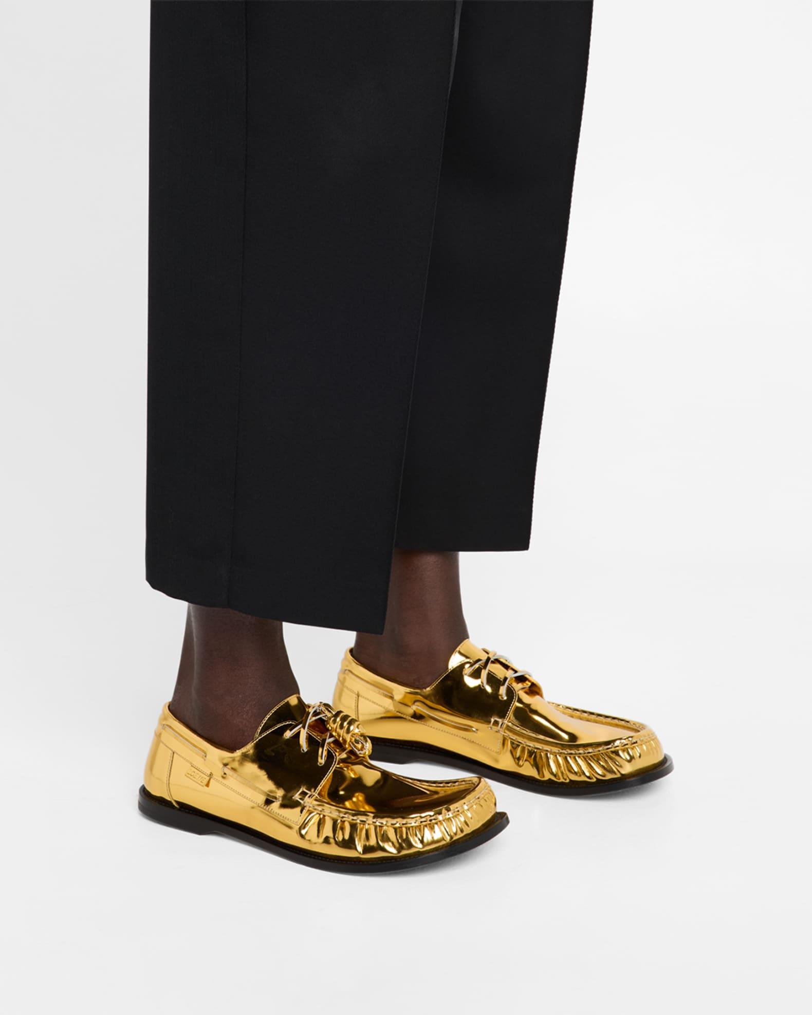 Men's Metallic Calfskin Campo Boat Shoes Product Image