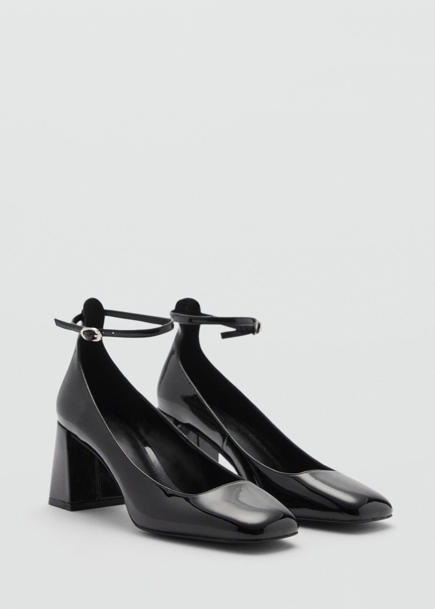 Patent leather-effect heeled shoes - Women | MANGO USA Product Image