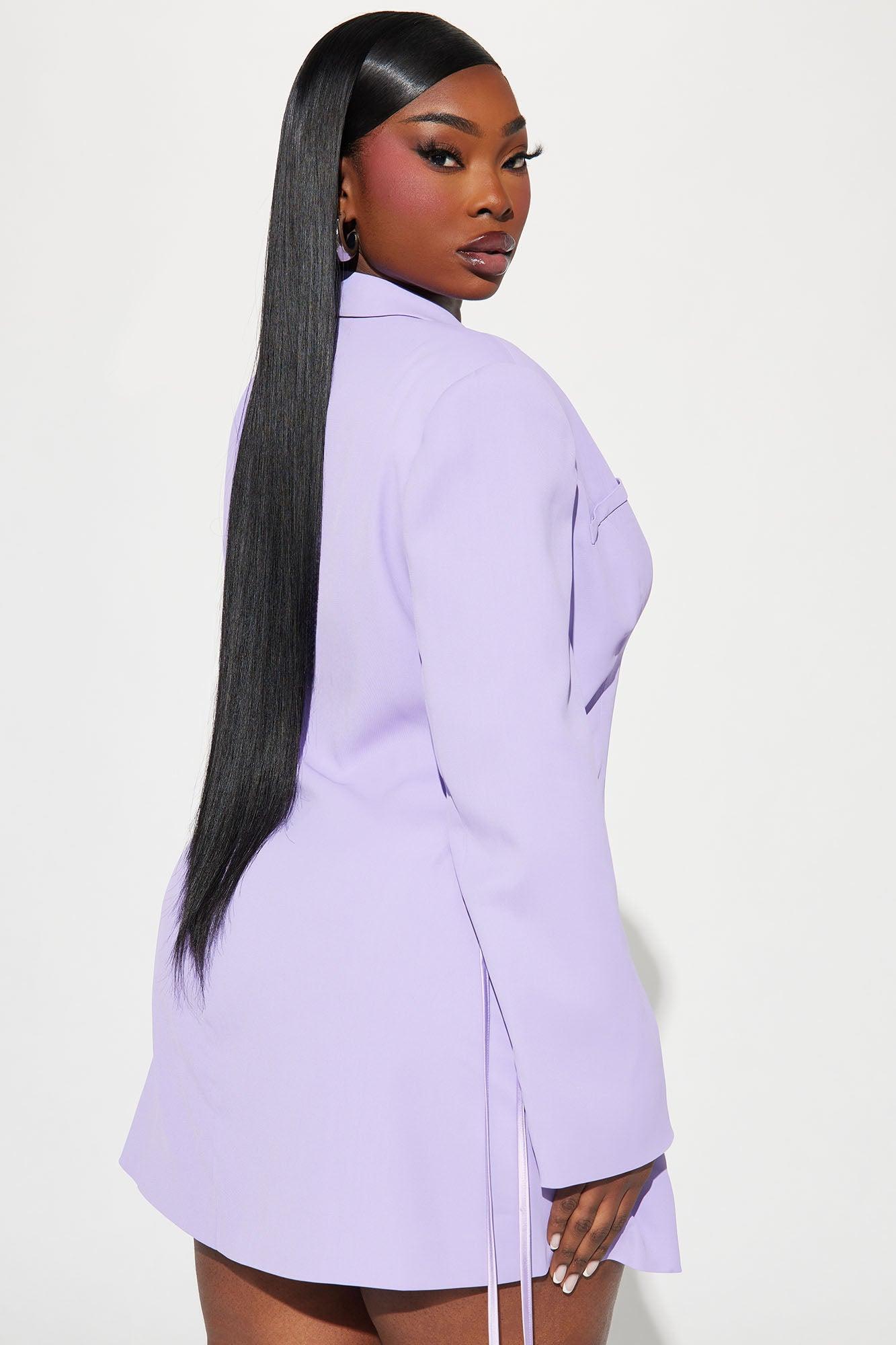 Jade Blazer Mini Dress - Purple Product Image