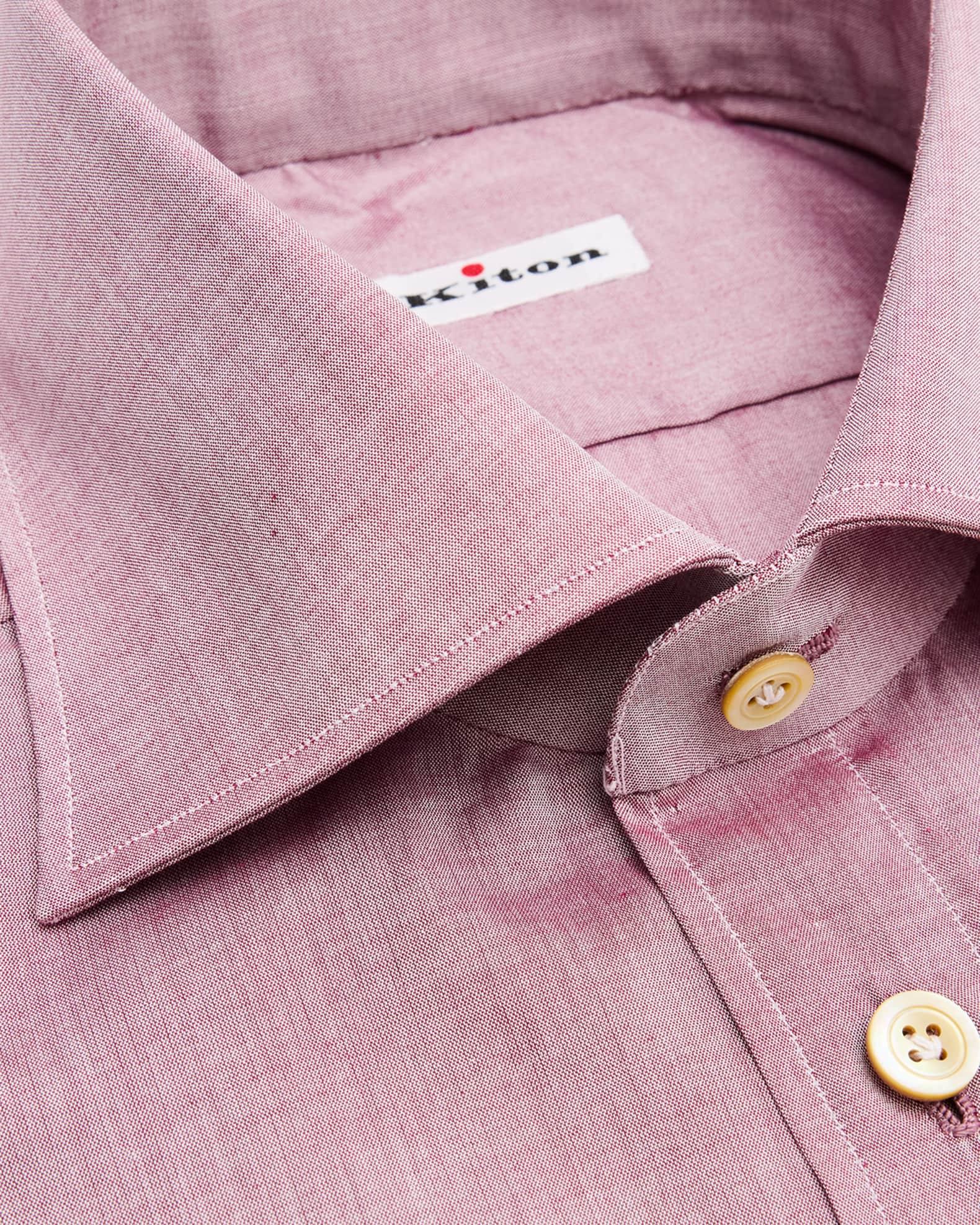 Men's Cotton Point-Collar Dress Shirt Product Image