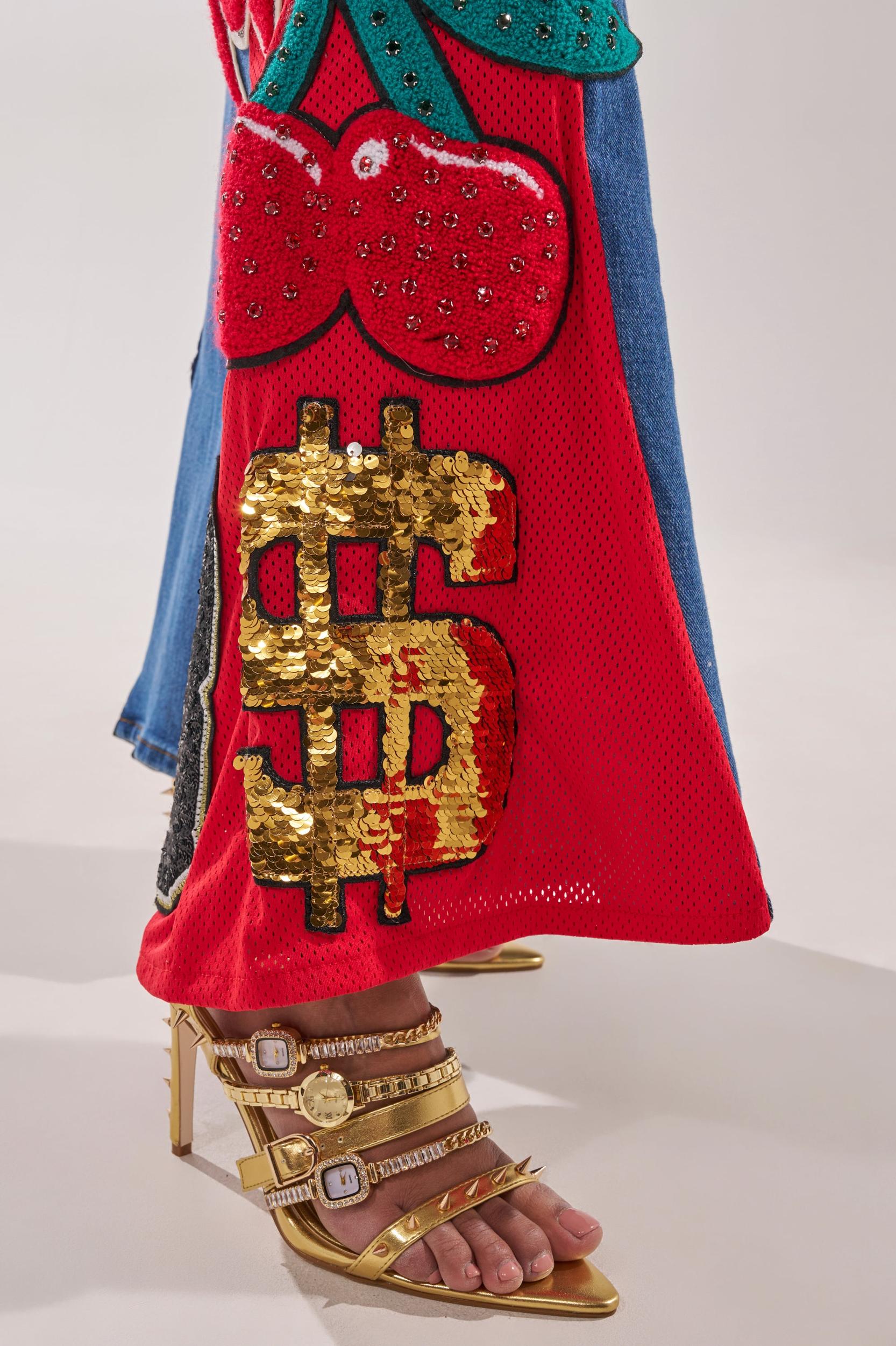 NOT SORRY PATCHWORK DENIM JEANS Product Image