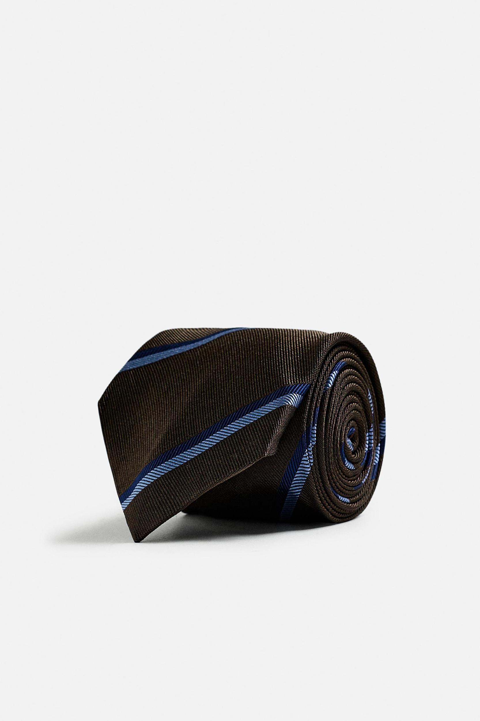 100% SILK STRIPED TIE Product Image