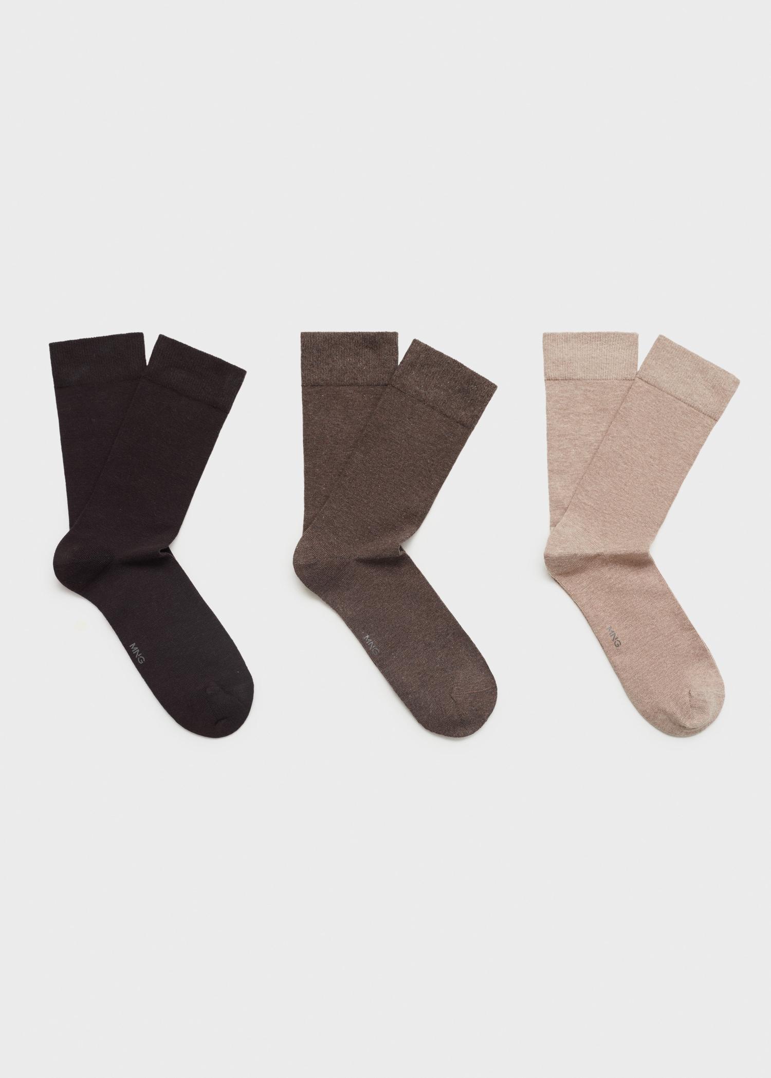 Pack of 3 cotton socks - Men | MANGO USA Product Image