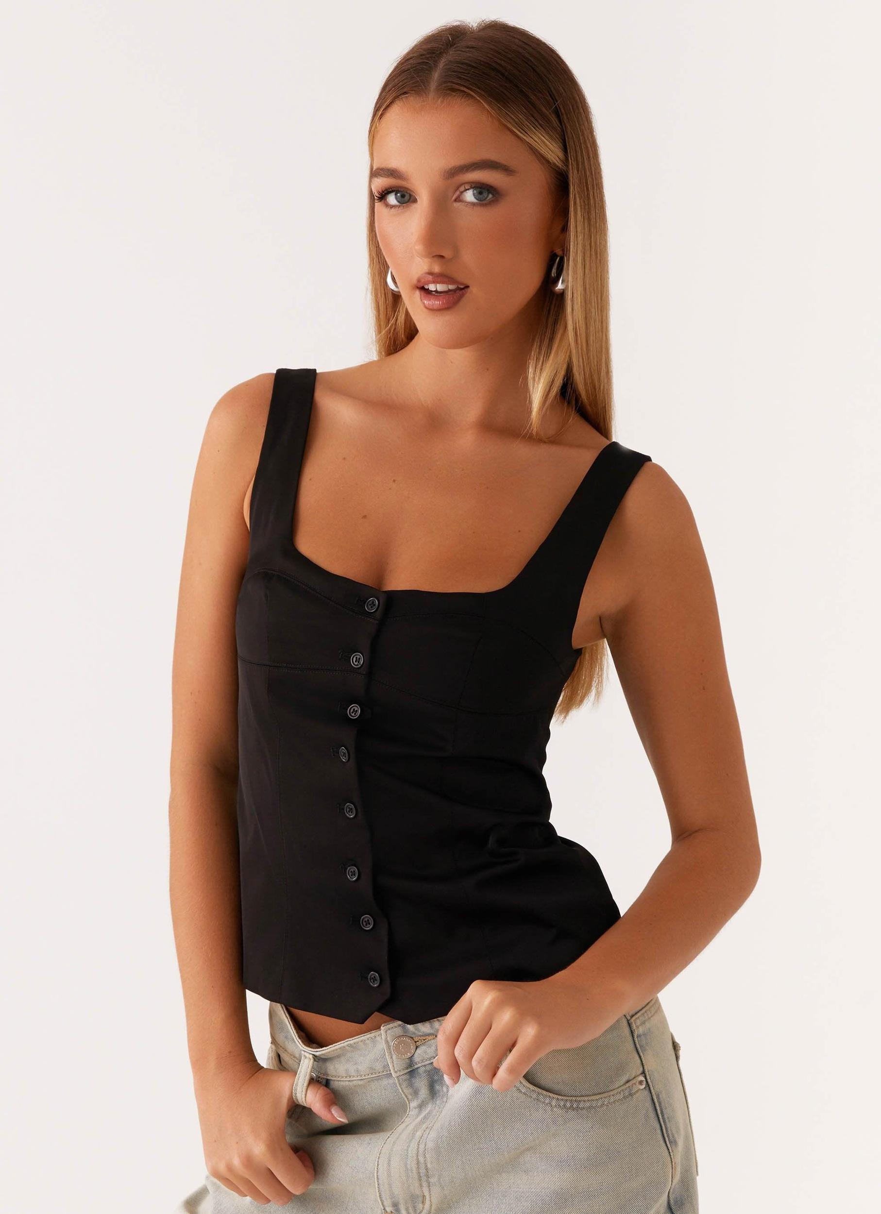 Golden Skies Bustier Panel Top - Black Girls Product Image