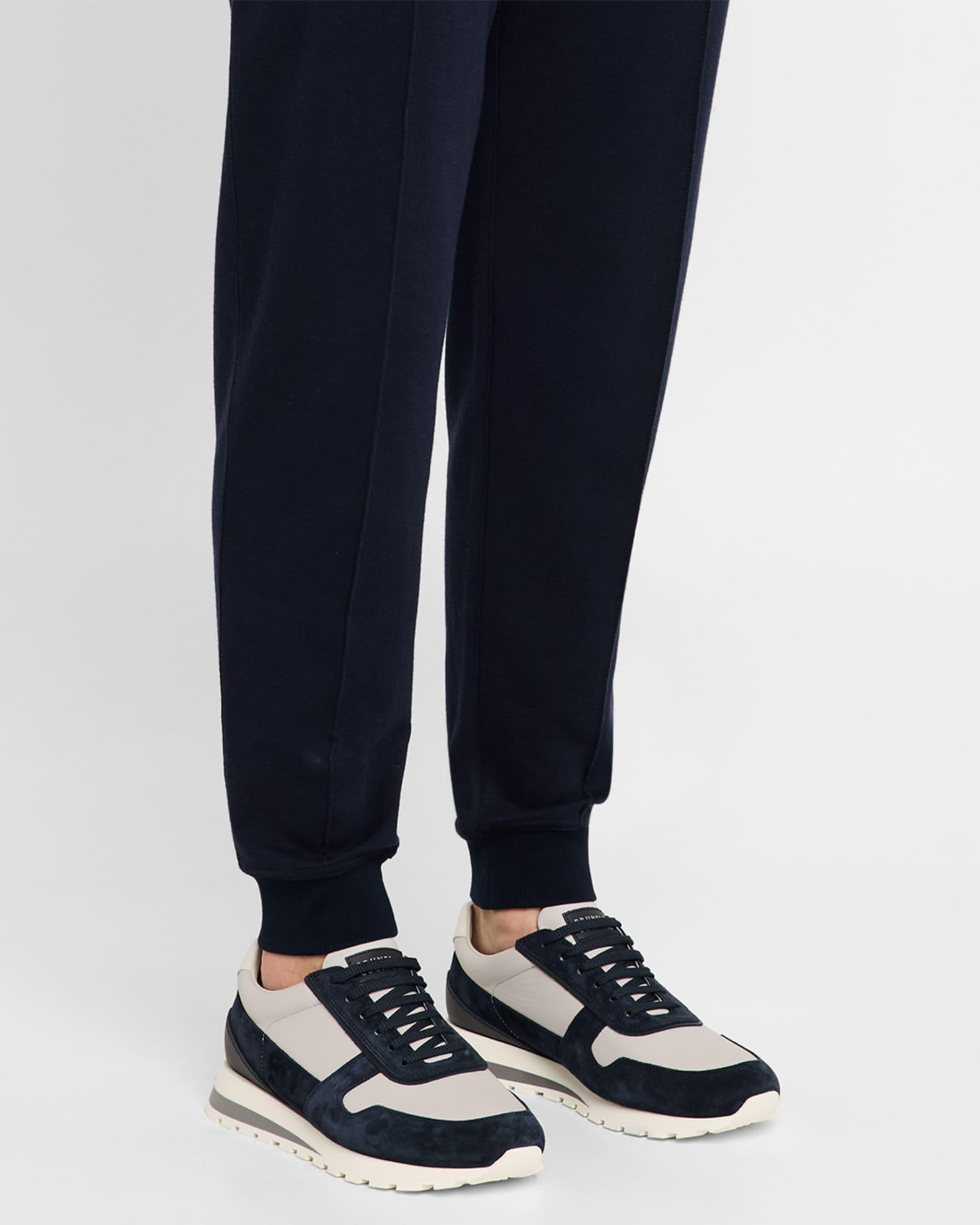 Men's Olimpo Leather and Suede Sneakers Product Image