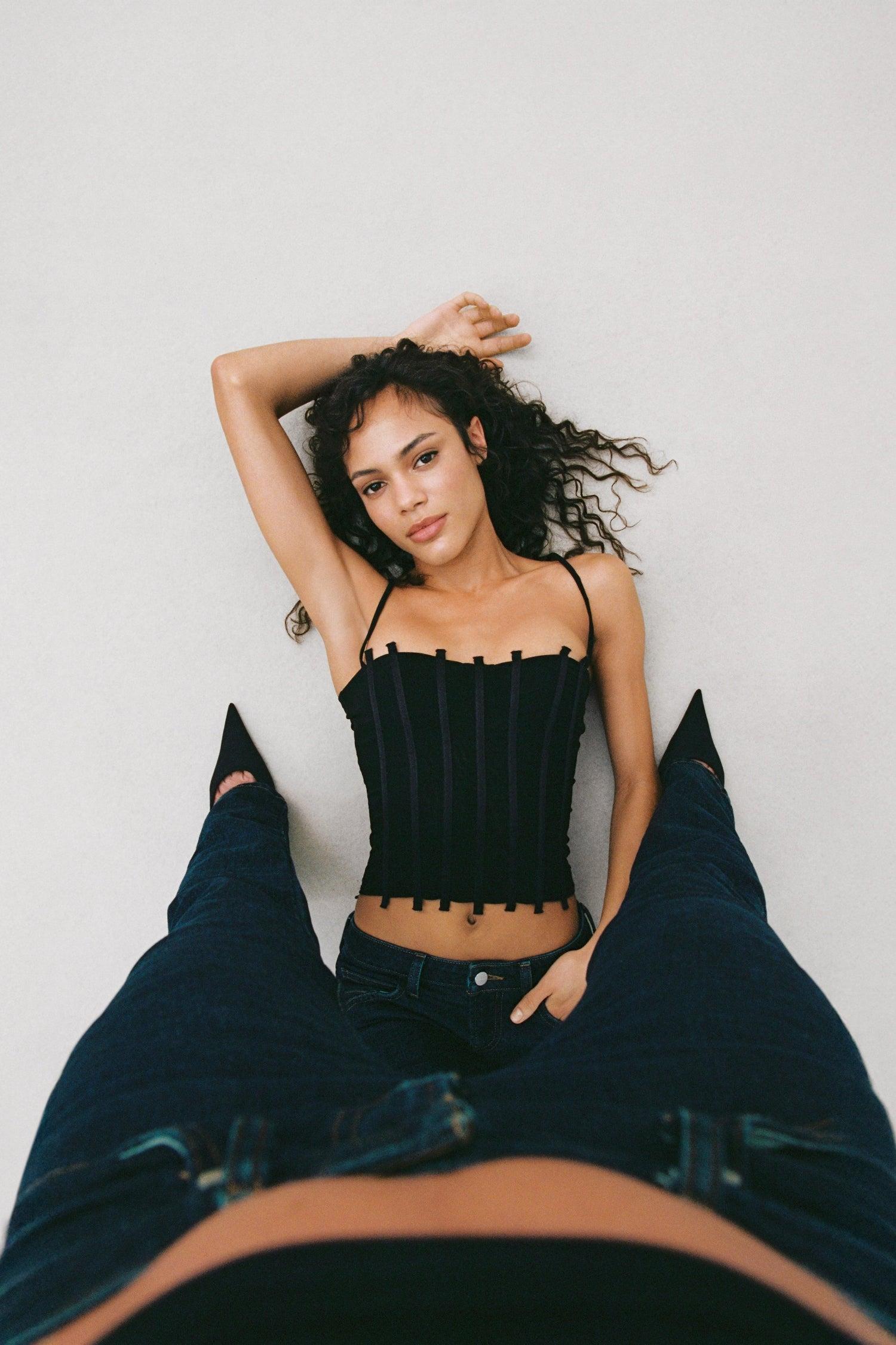 LILA CORSET - BLACK Product Image