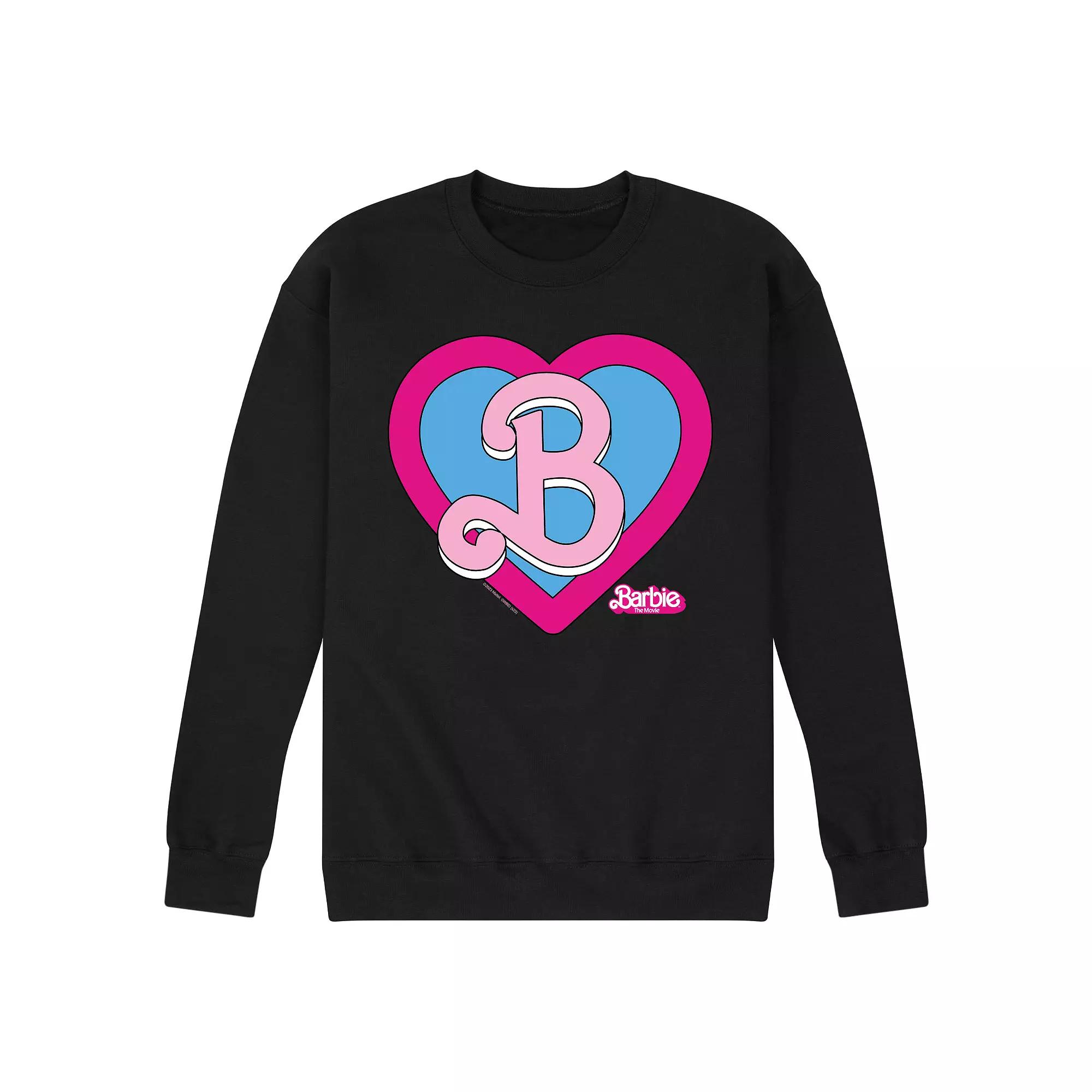 Men's Barbie Theatrical Heart Crest Fleece Sweatshirt,  Product Image