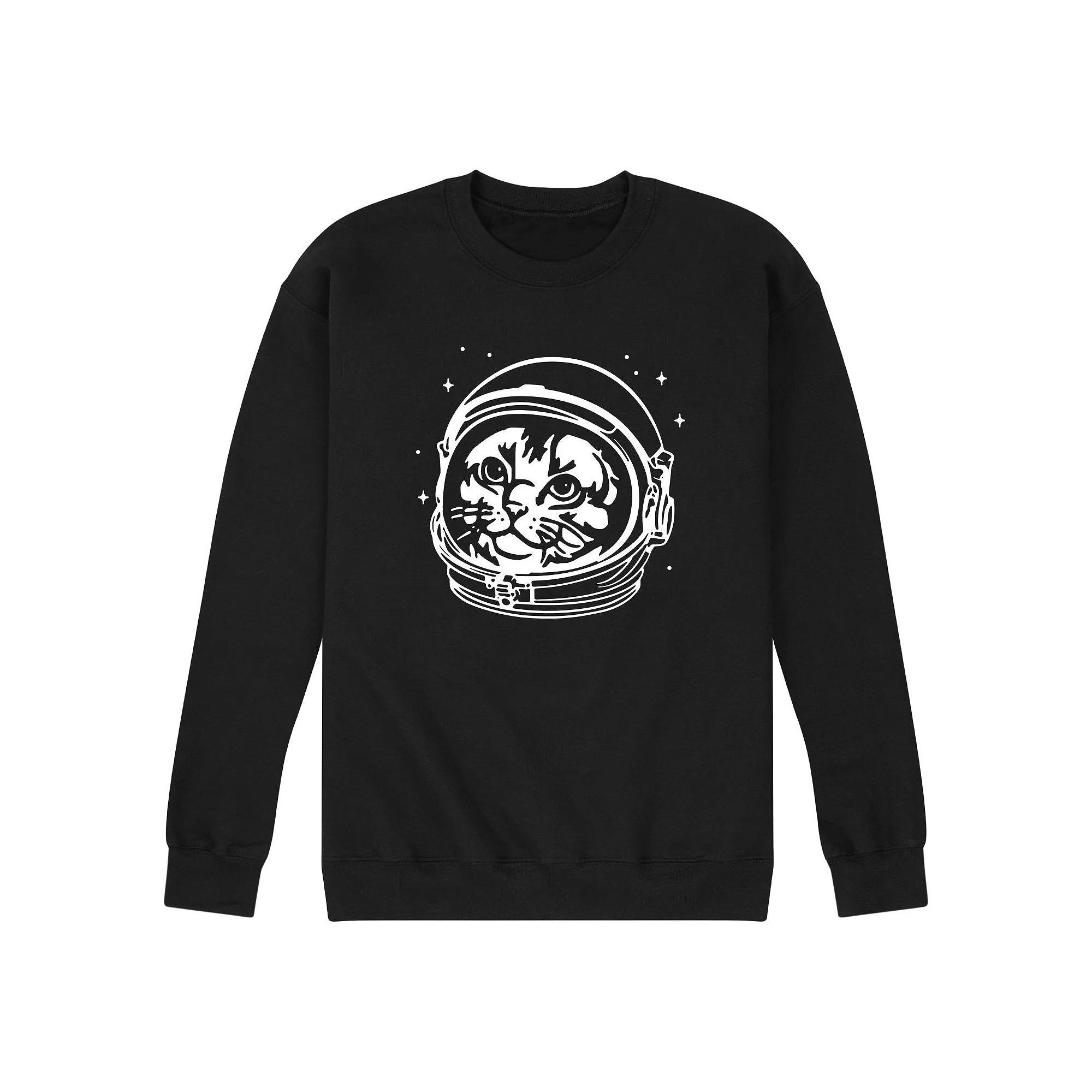 Men's Cat Astronaut Sweatshirt,  Product Image
